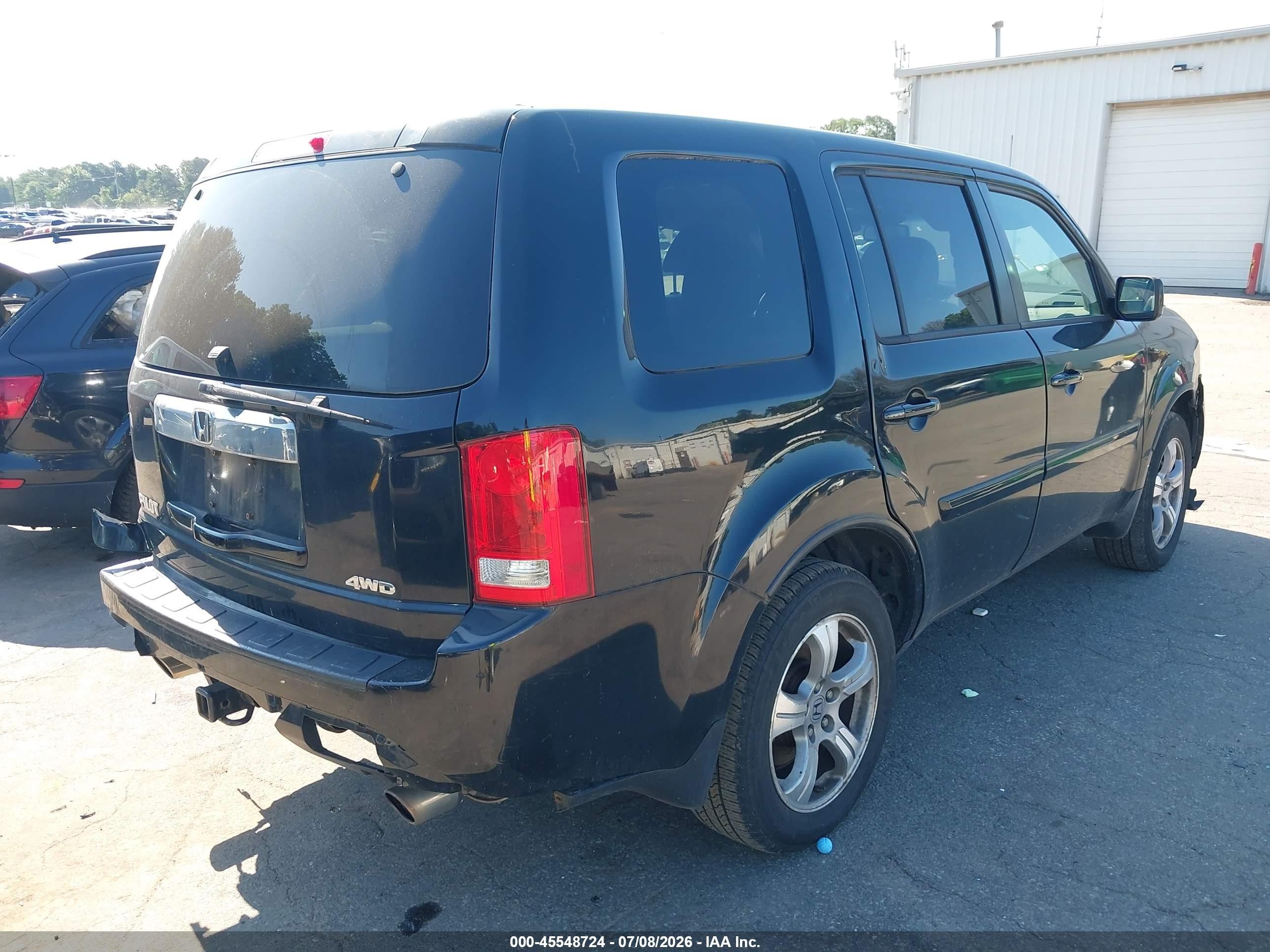 2012 Honda Pilot Ex-l Black vin: 5FNYF4H50CB032073