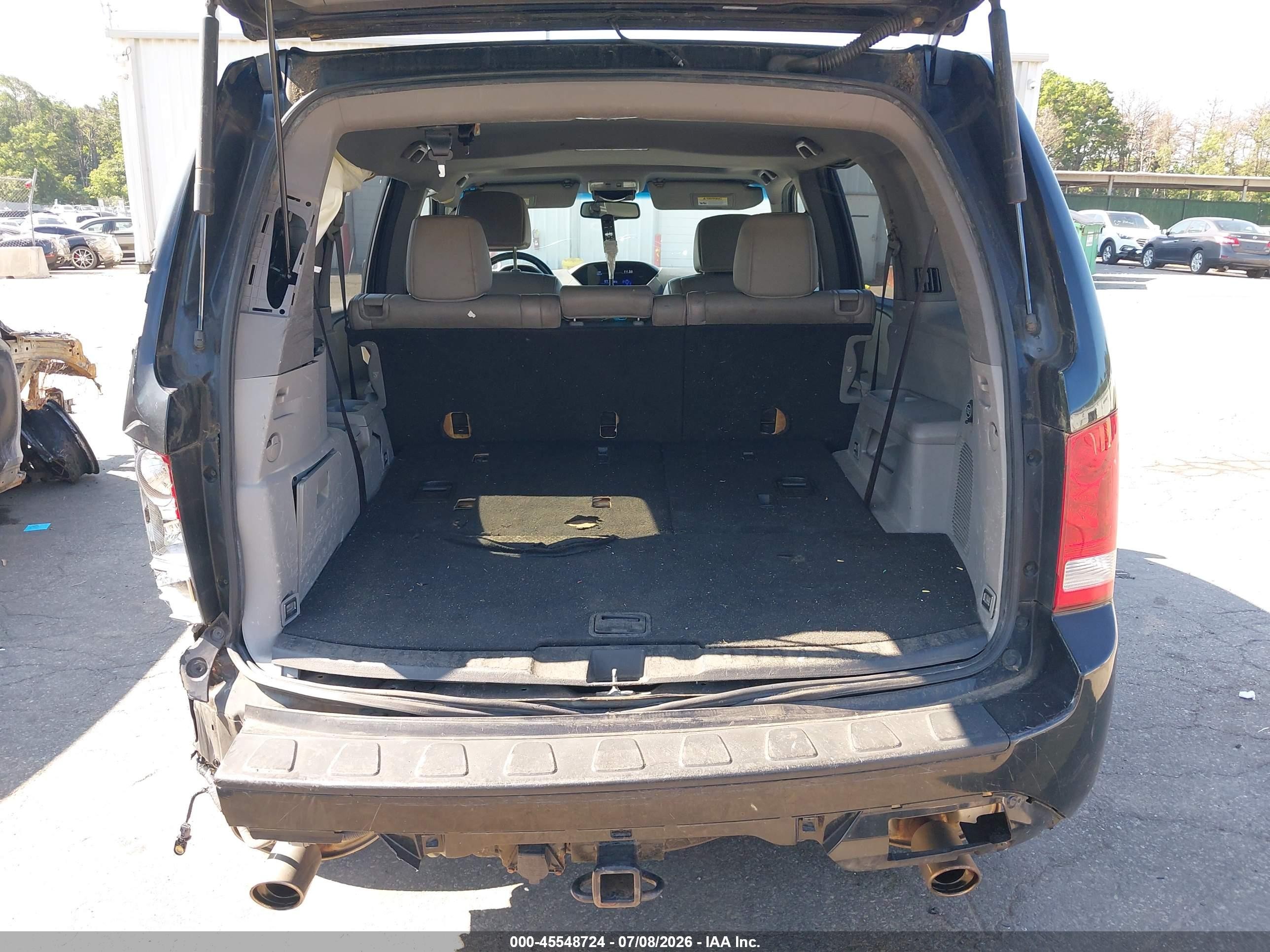 2012 Honda Pilot Ex-l Black vin: 5FNYF4H50CB032073