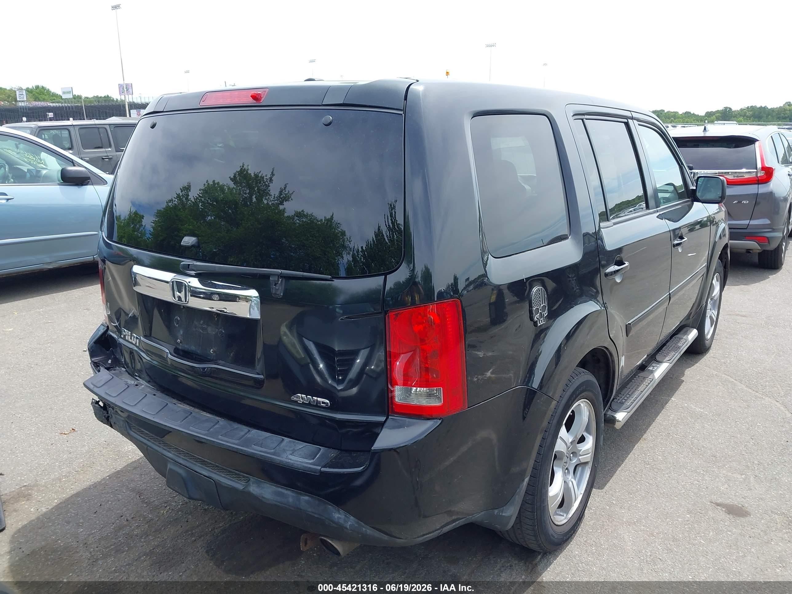 2012 Honda Pilot Ex-l Black vin: 5FNYF4H50CB042926