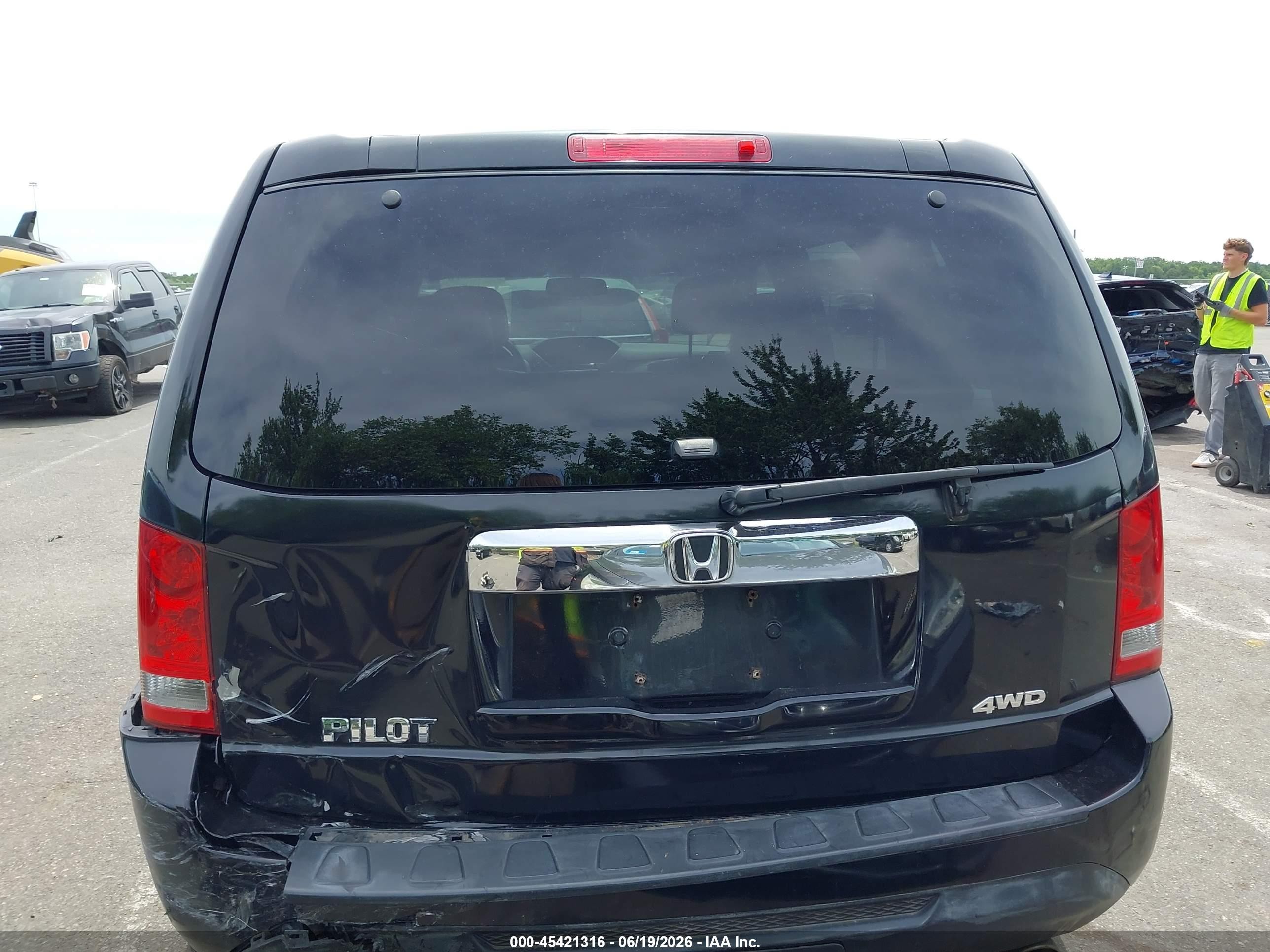 2012 Honda Pilot Ex-l Black vin: 5FNYF4H50CB042926