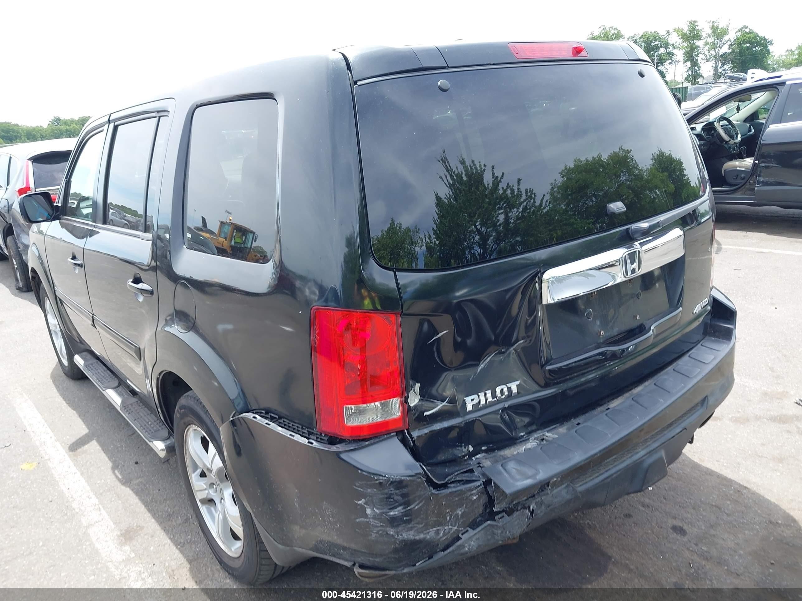 2012 Honda Pilot Ex-l Black vin: 5FNYF4H50CB042926