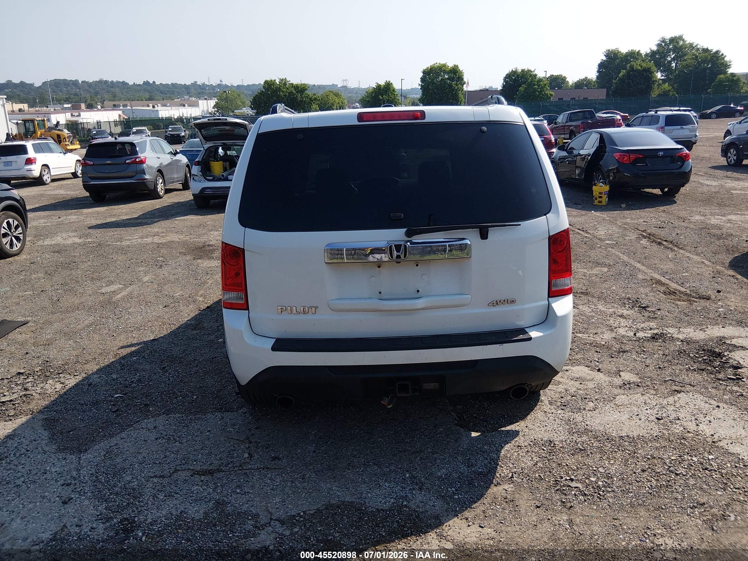 2012 Honda Pilot Ex-l White vin: 5FNYF4H50CB043431