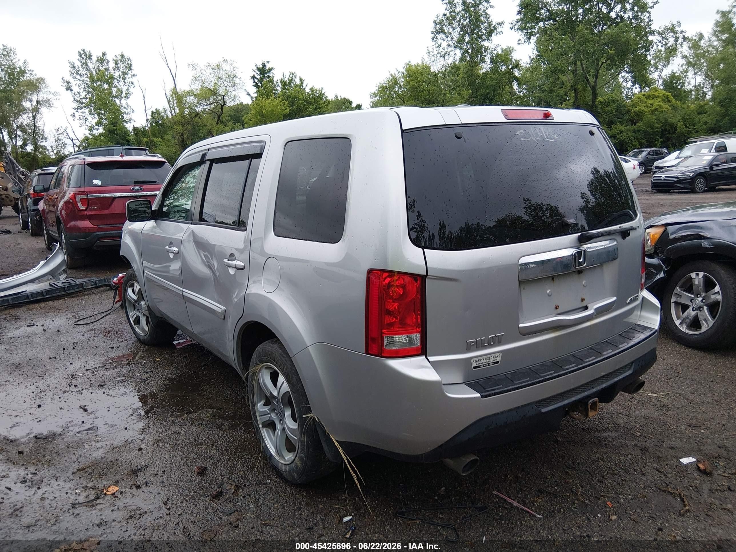 2012 Honda Pilot Ex-l Серый vin: 5FNYF4H50CB047401