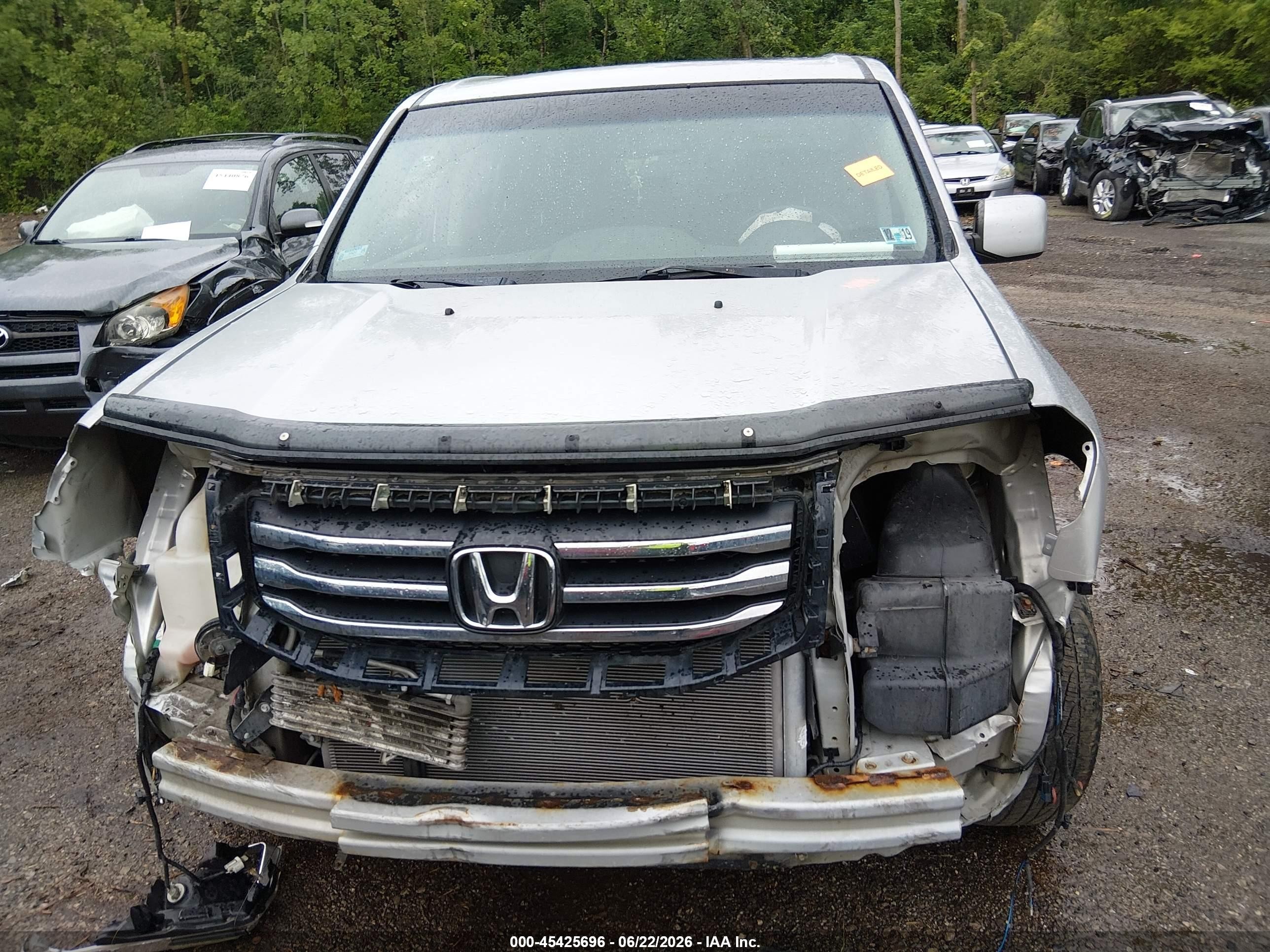 2012 Honda Pilot Ex-l Серый vin: 5FNYF4H50CB047401