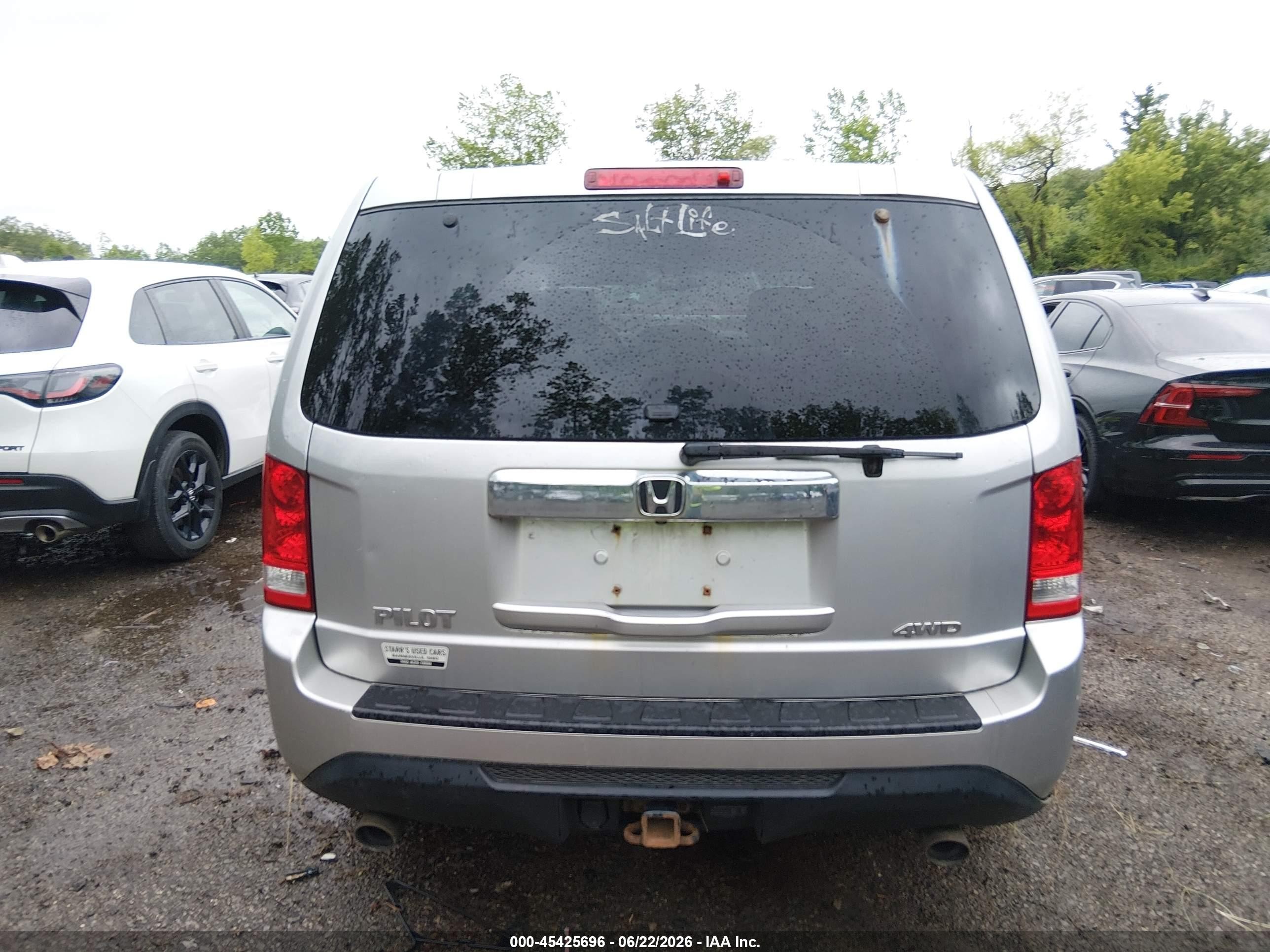 2012 Honda Pilot Ex-l Серый vin: 5FNYF4H50CB047401