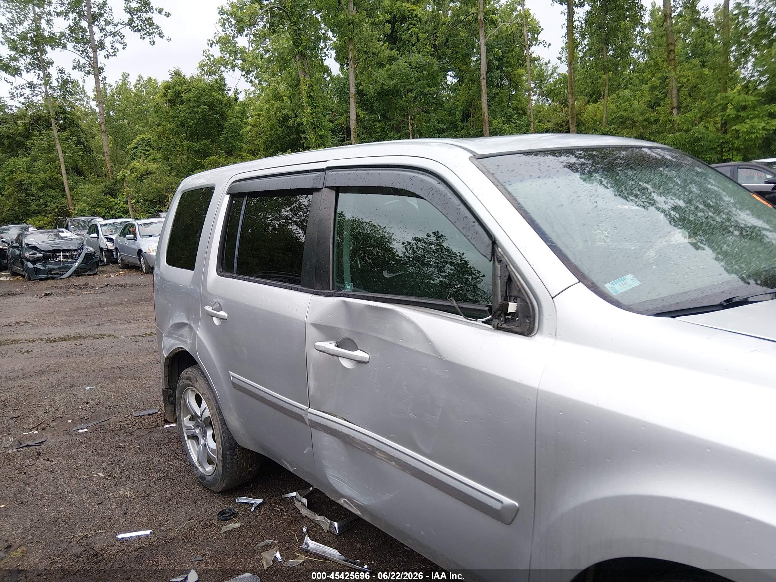 2012 Honda Pilot Ex-l Серый vin: 5FNYF4H50CB047401