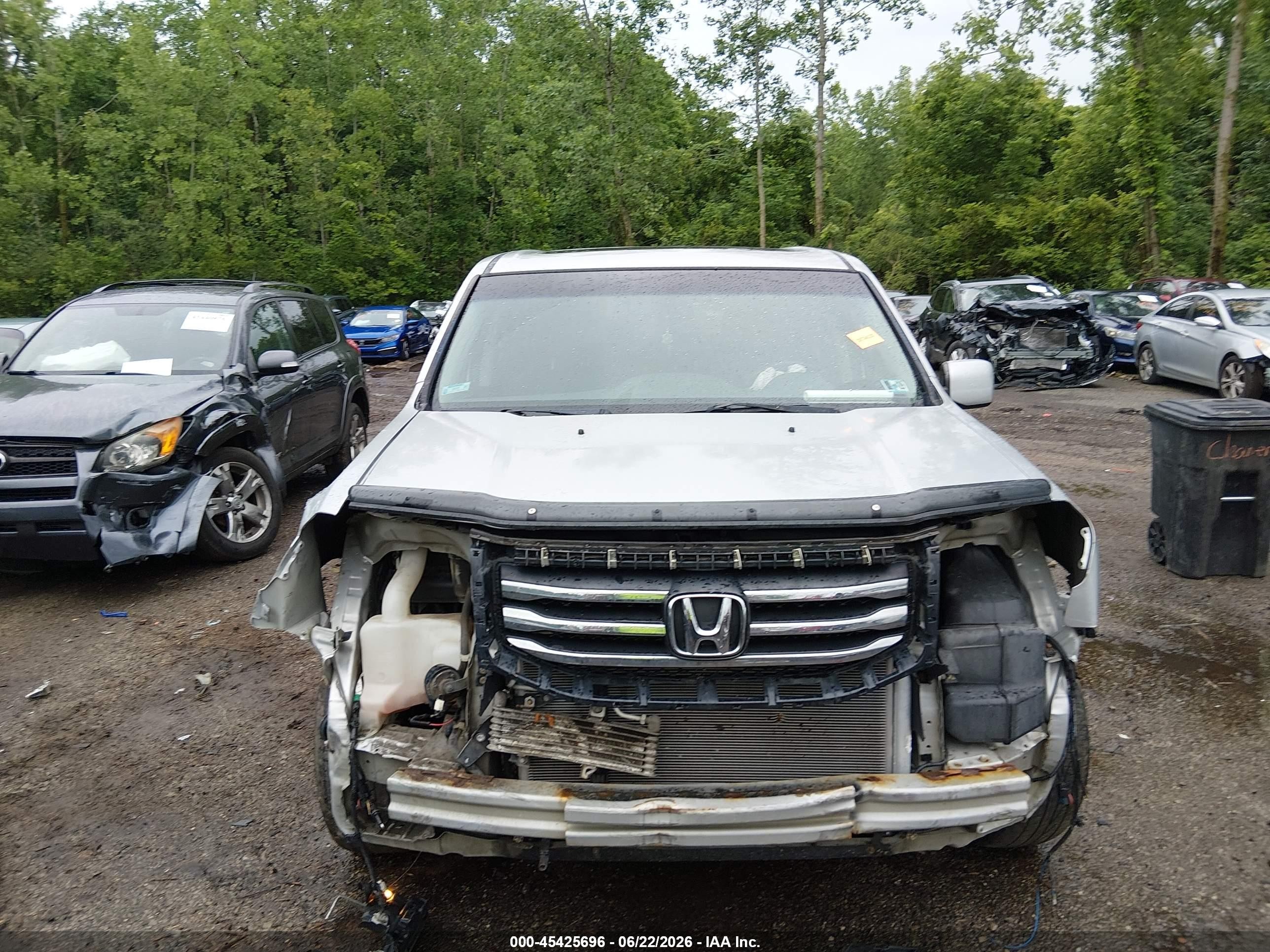2012 Honda Pilot Ex-l Серый vin: 5FNYF4H50CB047401