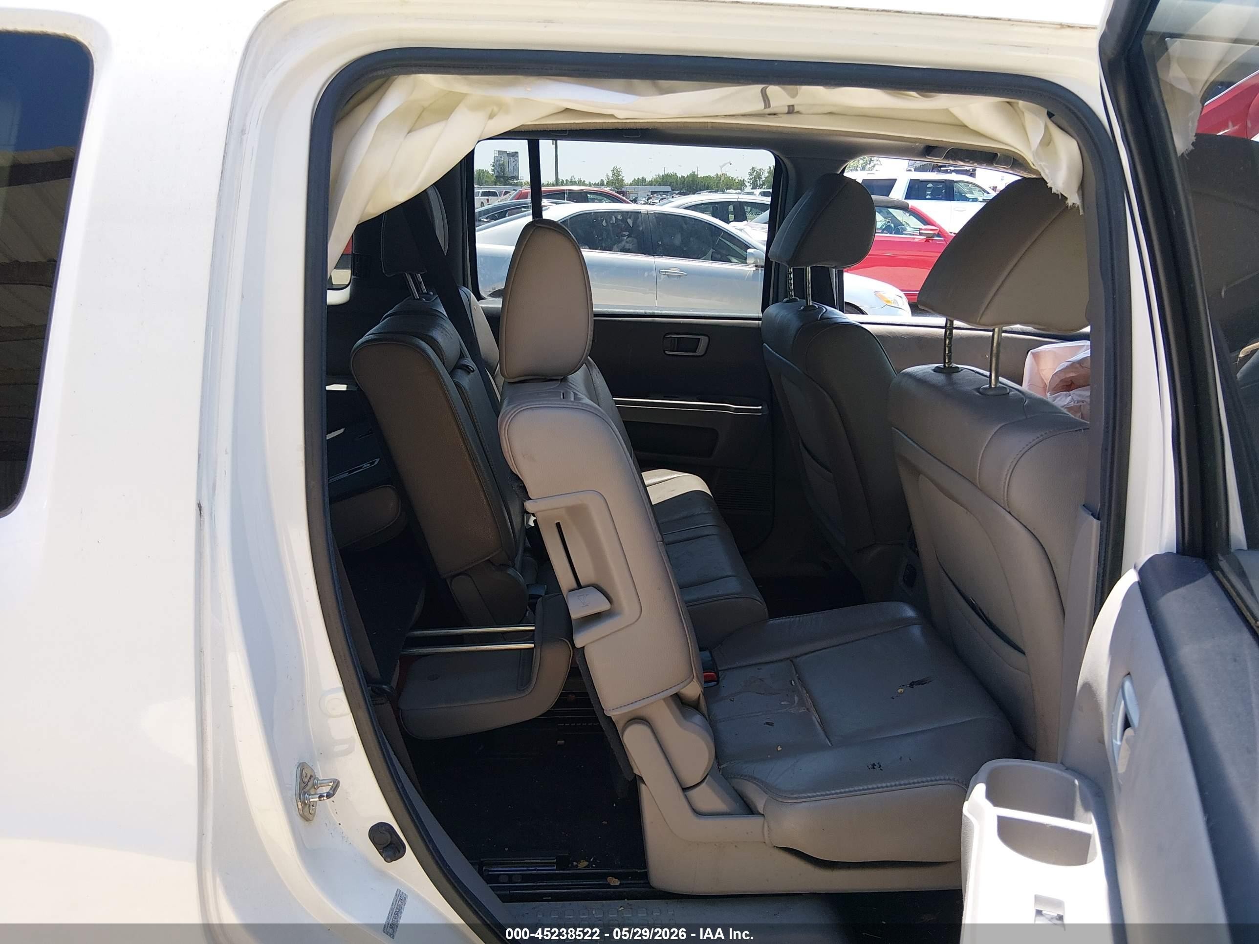 2012 Honda Pilot Ex-l White vin: 5FNYF4H50CB057247