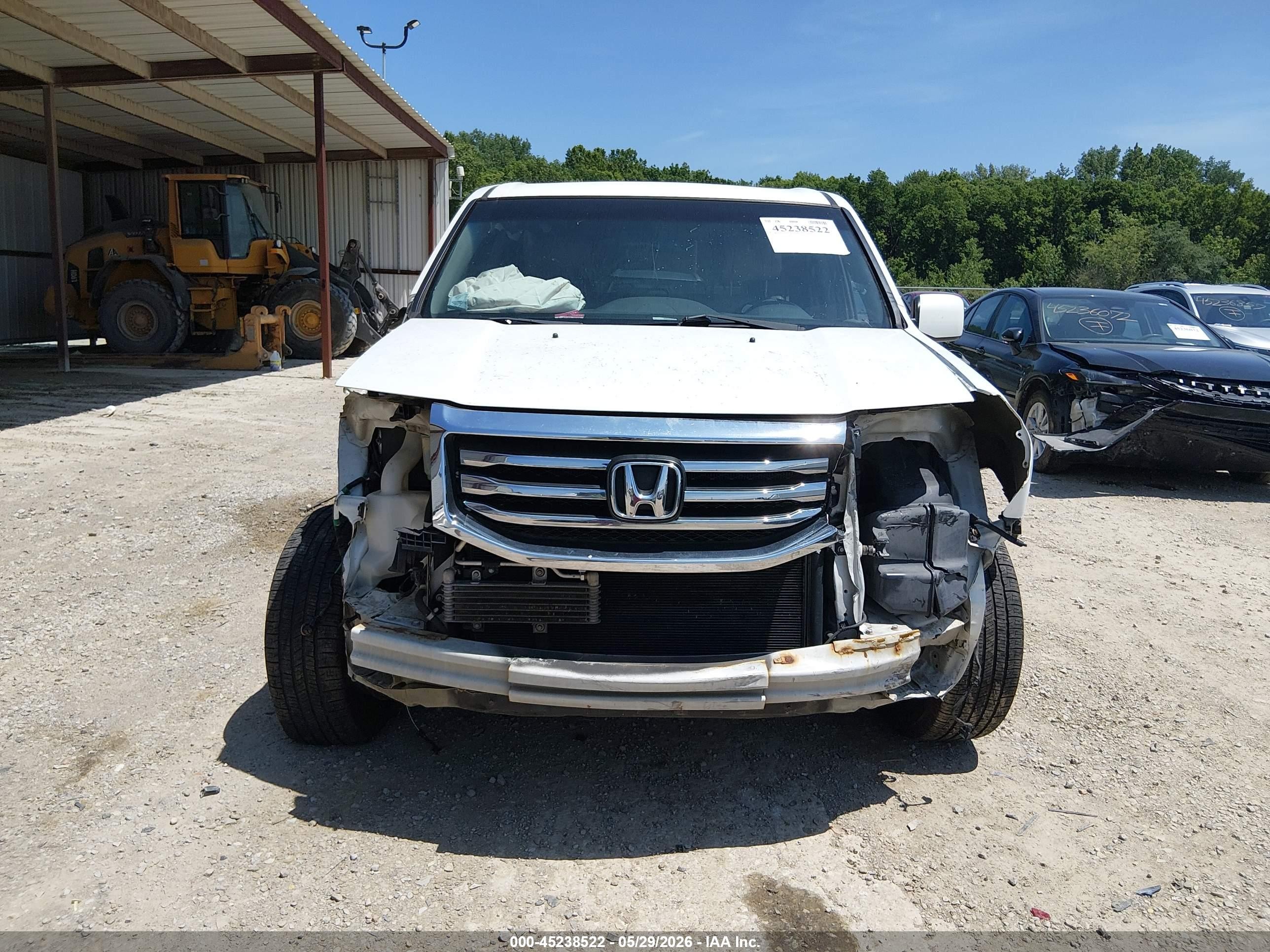 2012 Honda Pilot Ex-l White vin: 5FNYF4H50CB057247
