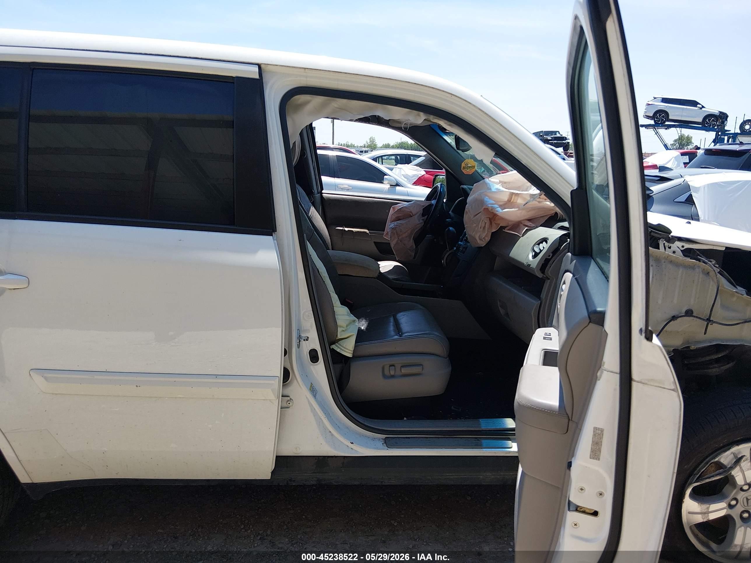 2012 Honda Pilot Ex-l White vin: 5FNYF4H50CB057247