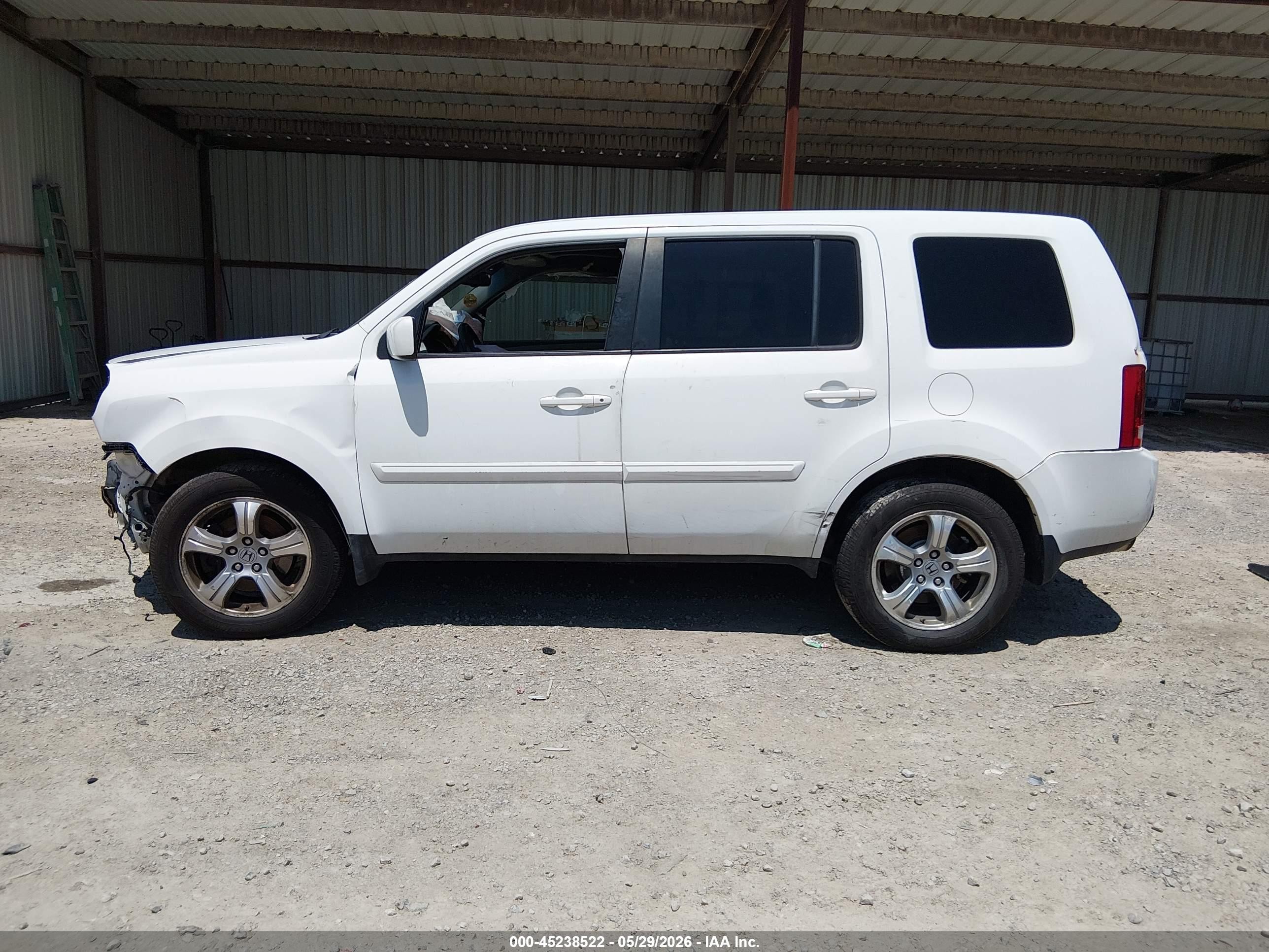 2012 Honda Pilot Ex-l White vin: 5FNYF4H50CB057247