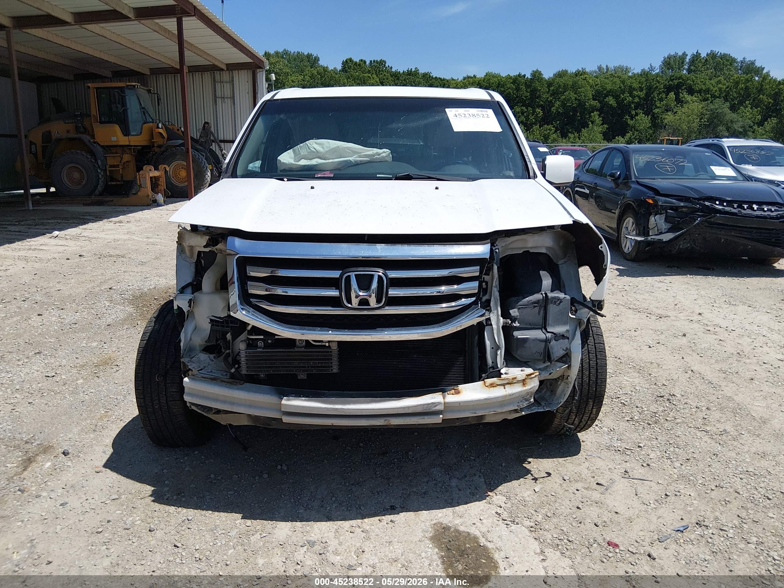 2012 Honda Pilot Ex-l White vin: 5FNYF4H50CB057247