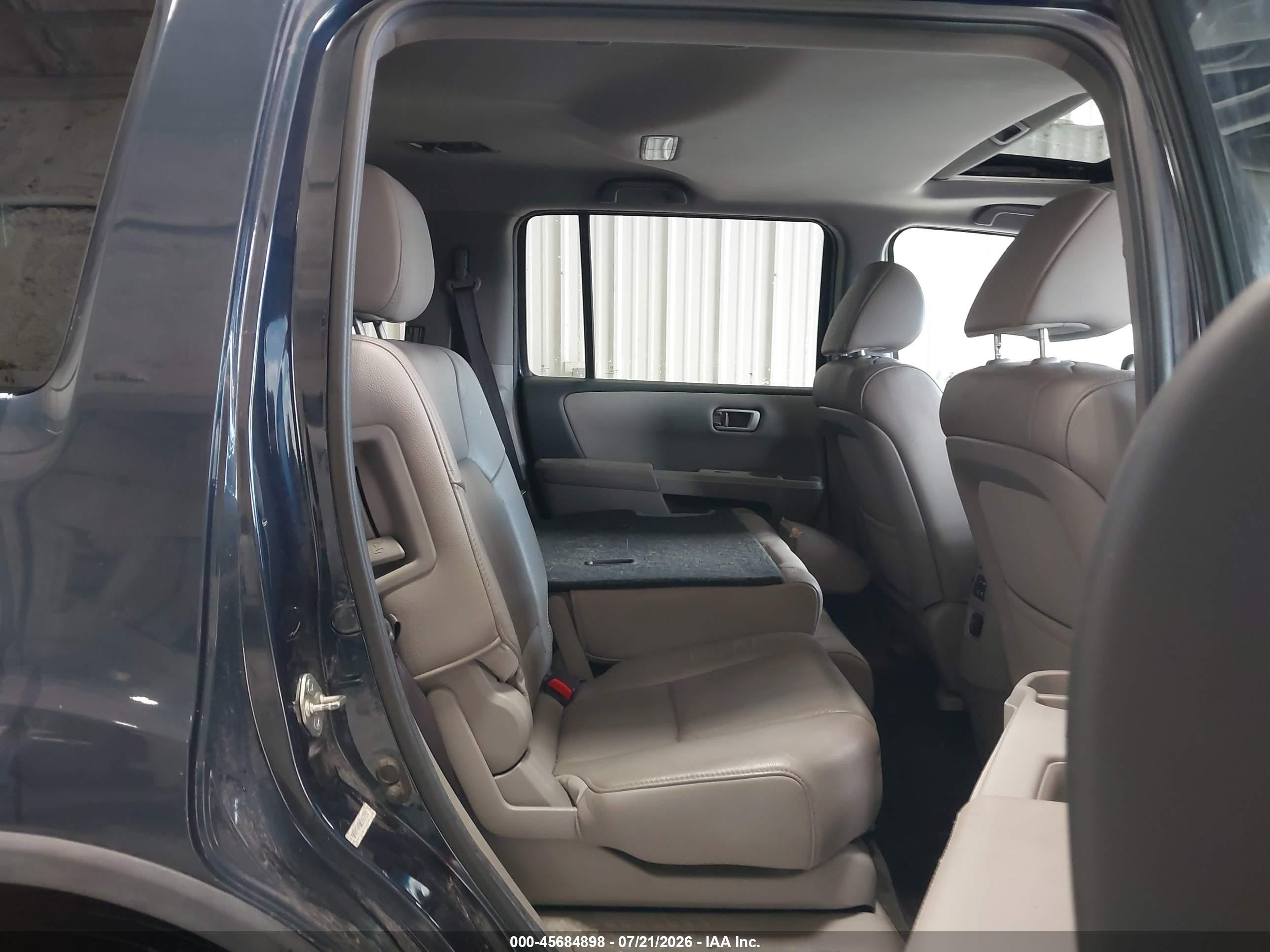 2012 Honda Pilot Ex-l Blue vin: 5FNYF4H50CB067857