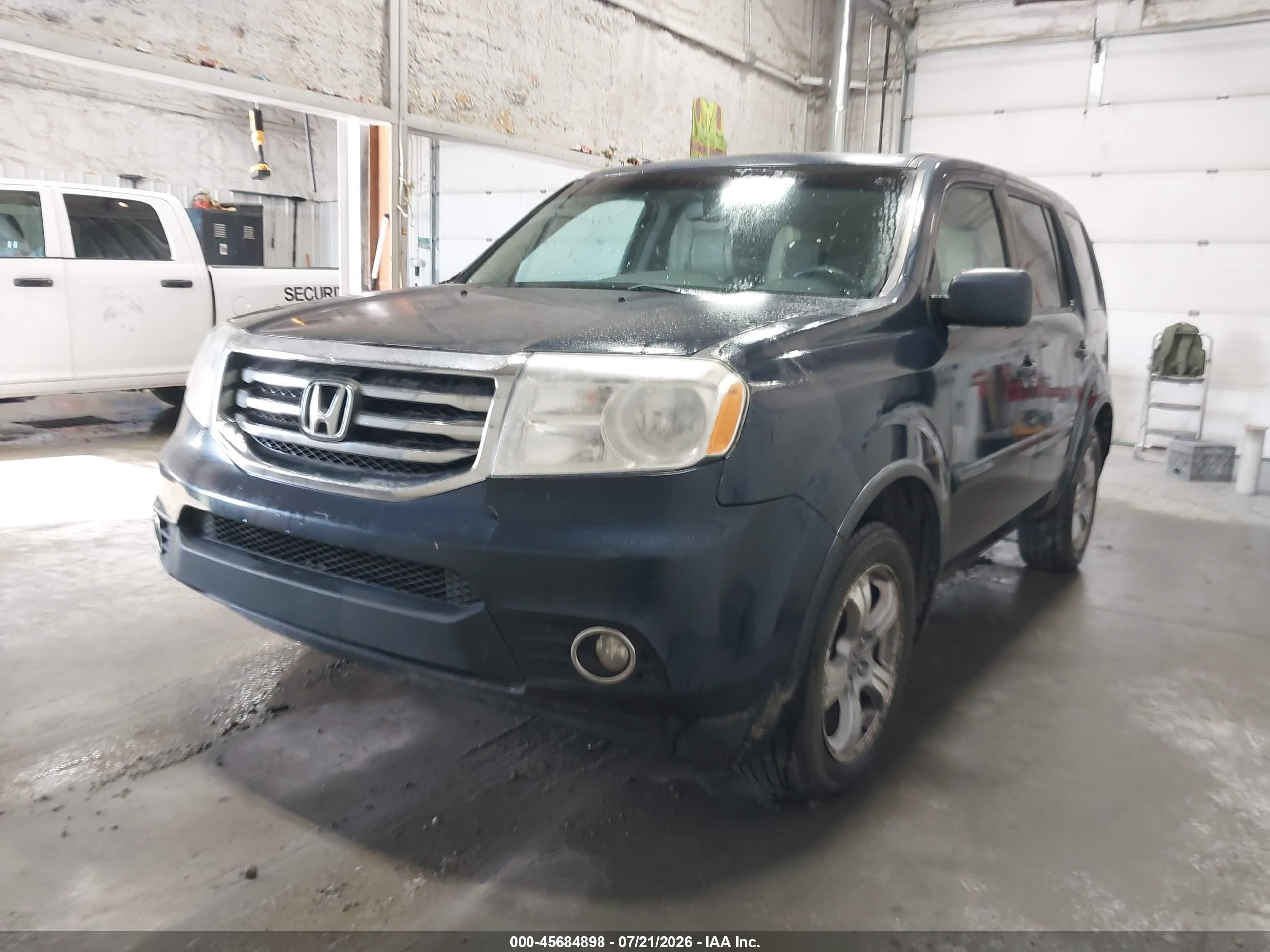 2012 Honda Pilot Ex-l Blue vin: 5FNYF4H50CB067857