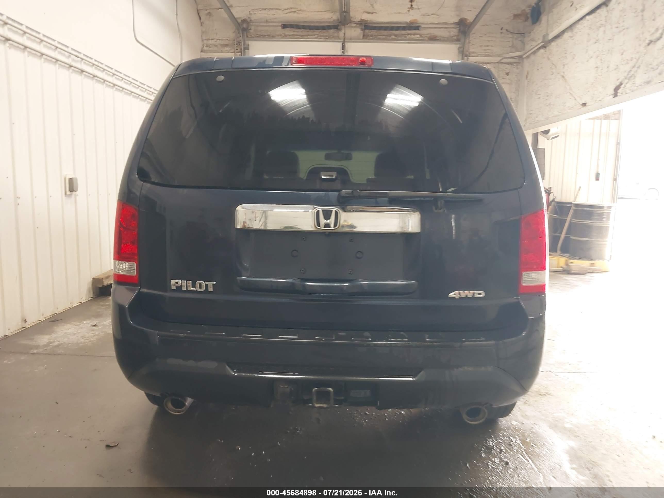 2012 Honda Pilot Ex-l Blue vin: 5FNYF4H50CB067857