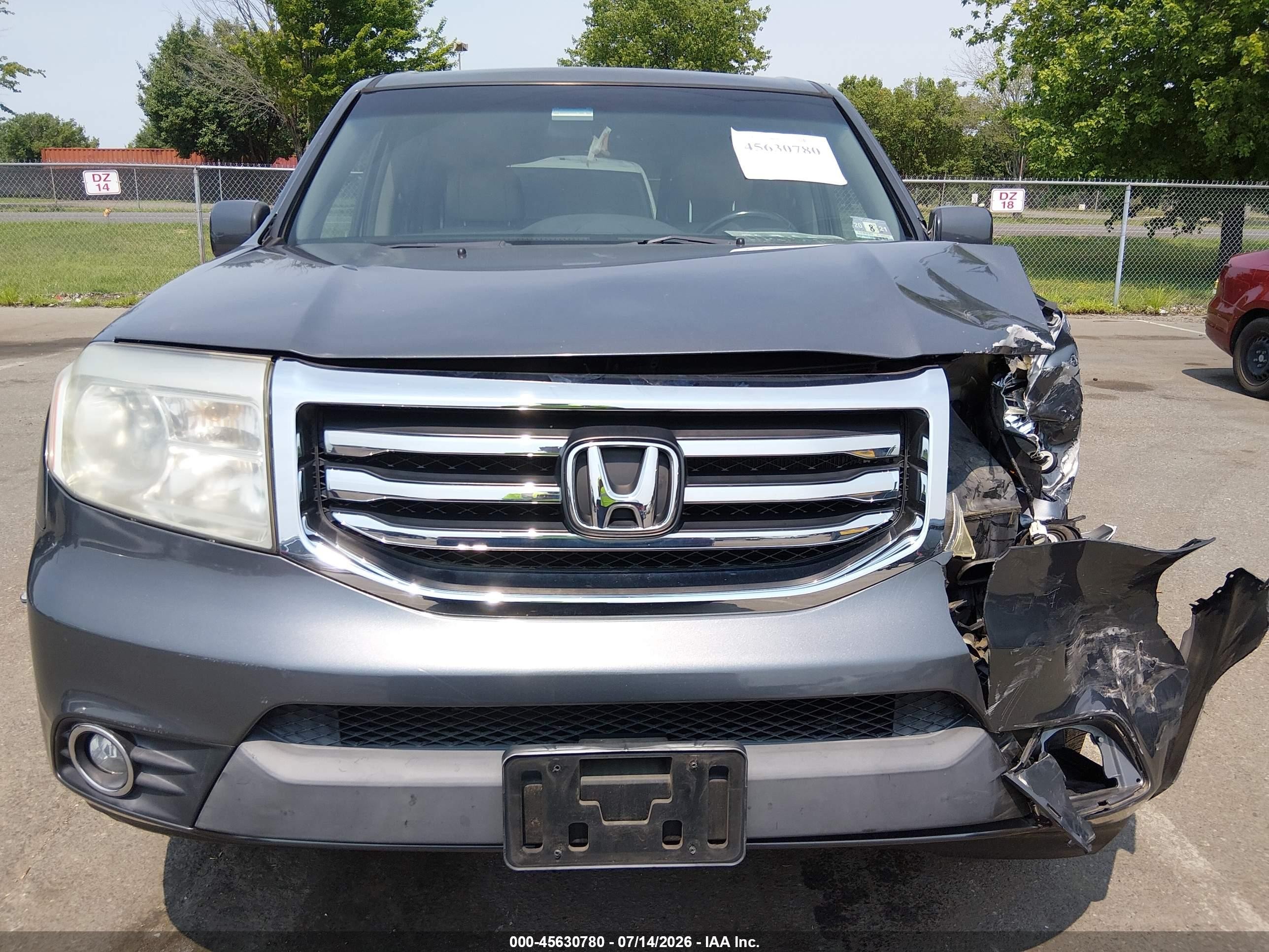 2012 Honda Pilot Ex-l Gray vin: 5FNYF4H50CB071536