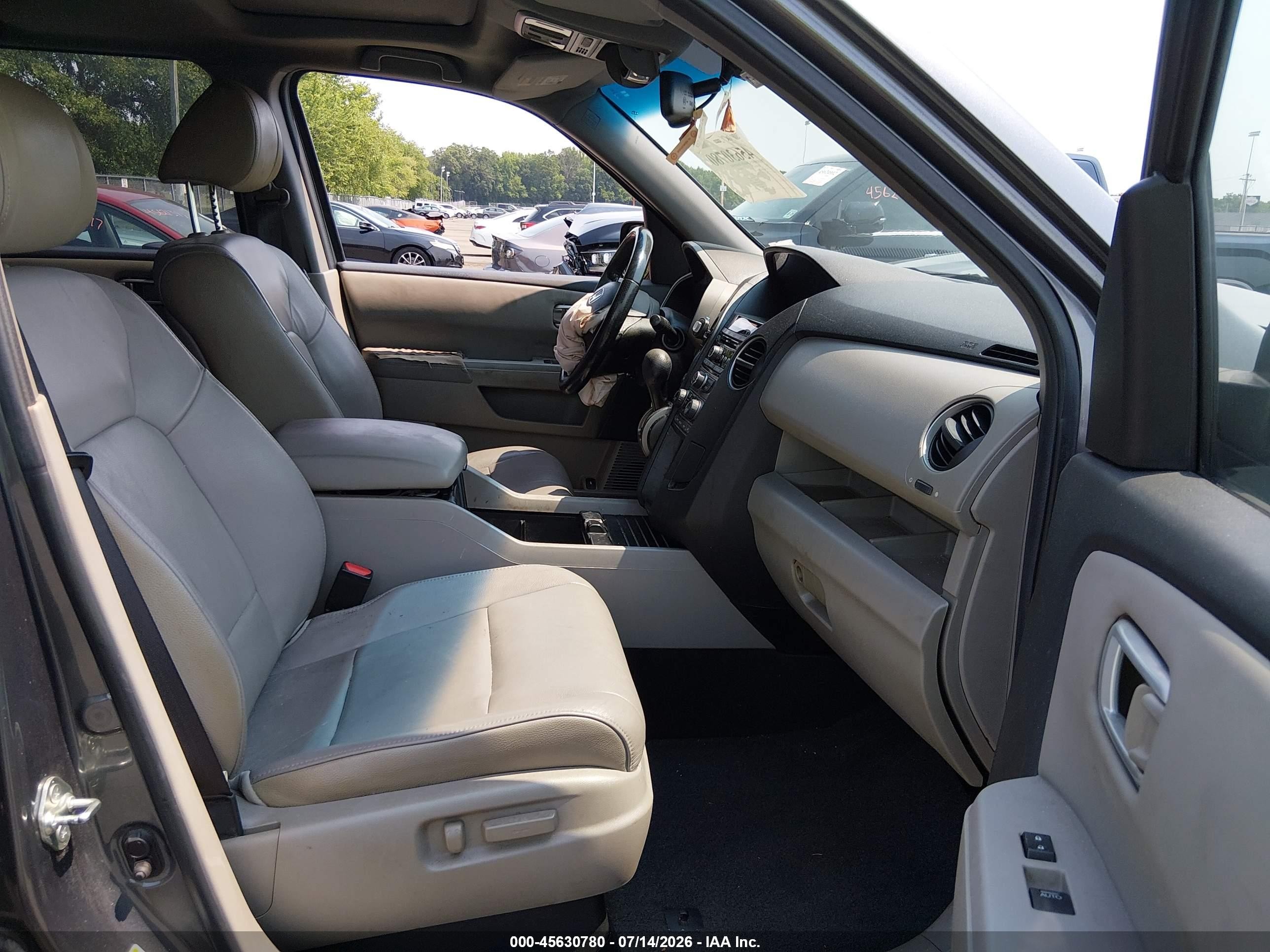 2012 Honda Pilot Ex-l Gray vin: 5FNYF4H50CB071536
