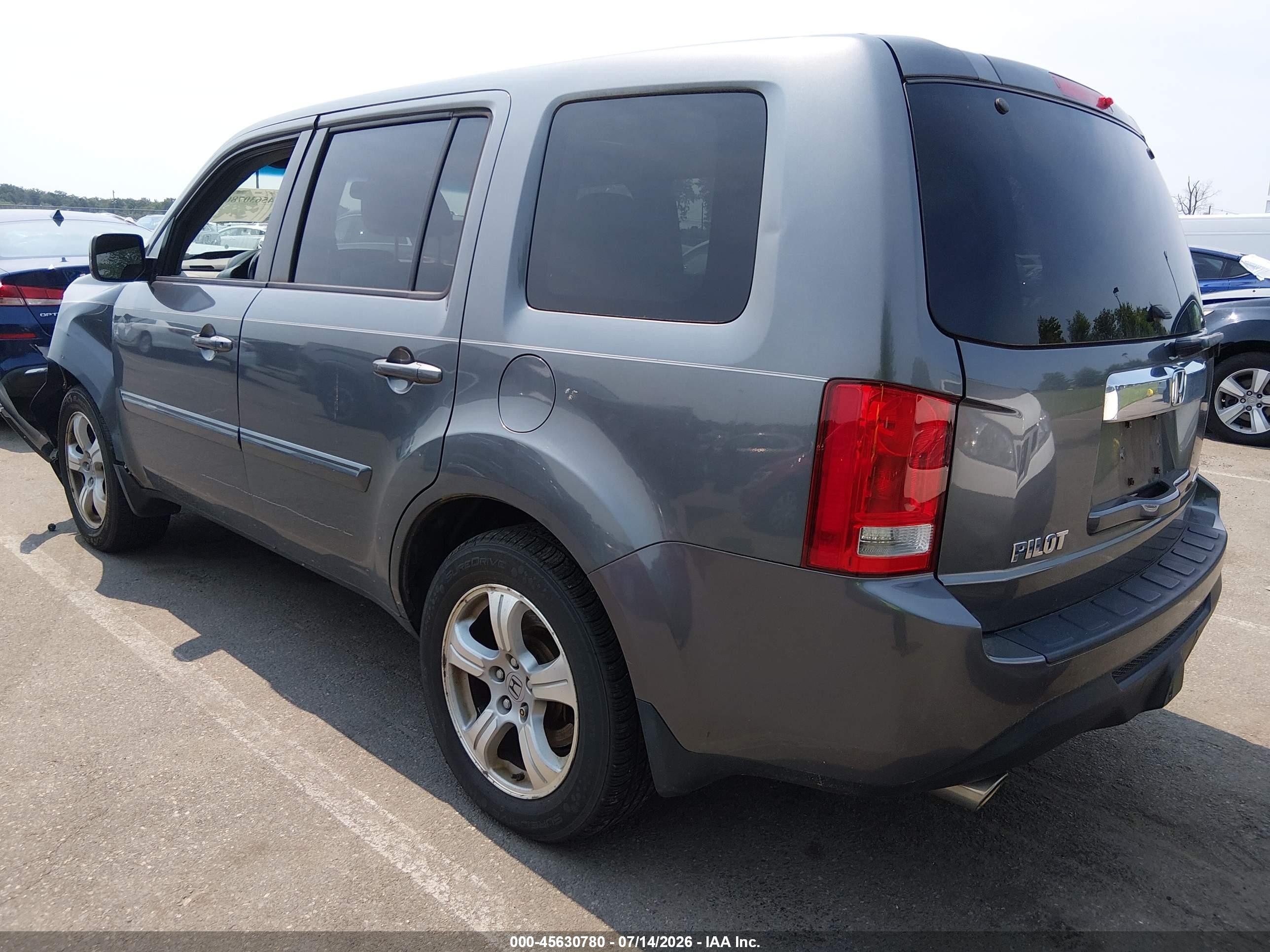 2012 Honda Pilot Ex-l Gray vin: 5FNYF4H50CB071536