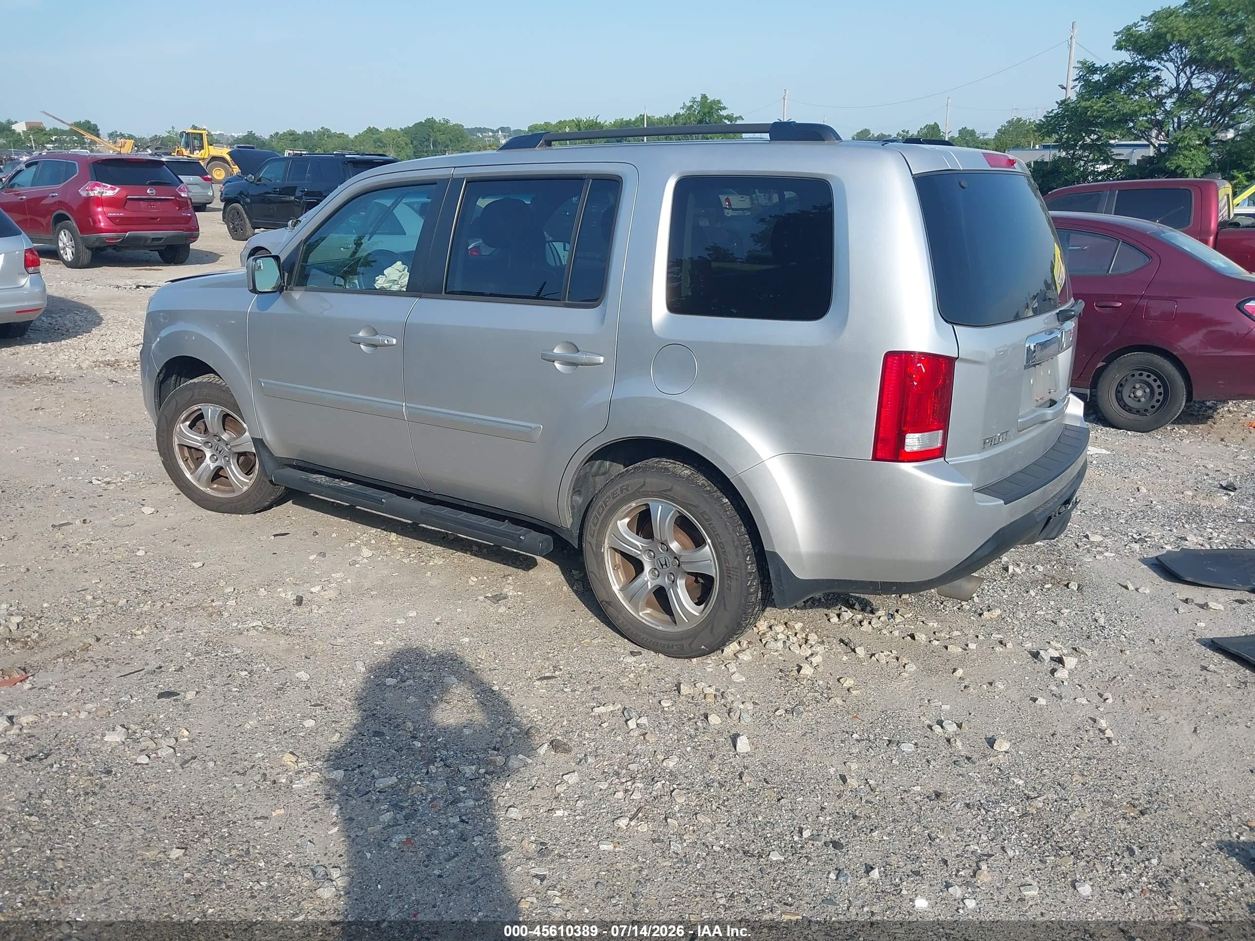 2012 Honda Pilot Ex-l Silver vin: 5FNYF4H50CB072184