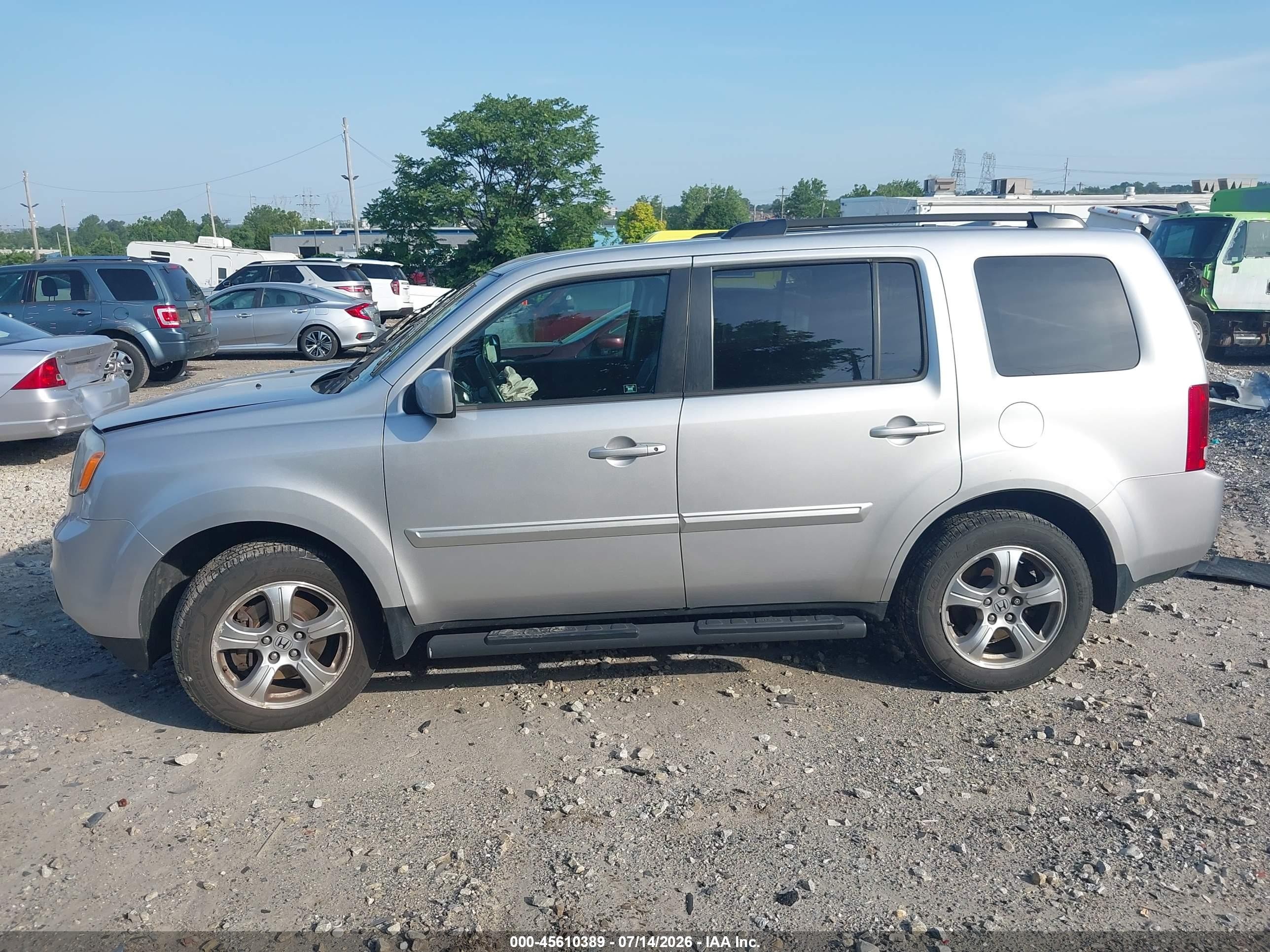 2012 Honda Pilot Ex-l Silver vin: 5FNYF4H50CB072184