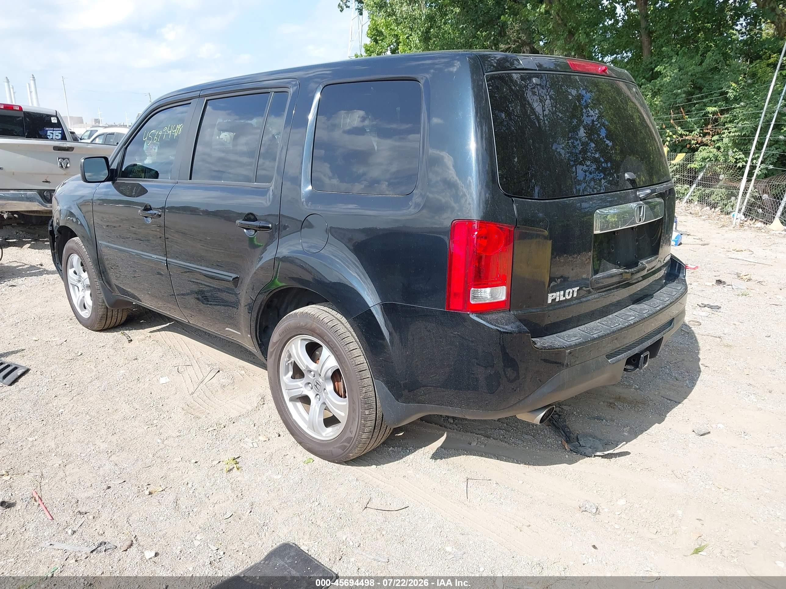 2012 Honda Pilot Ex-l Черный vin: 5FNYF4H50CB083475