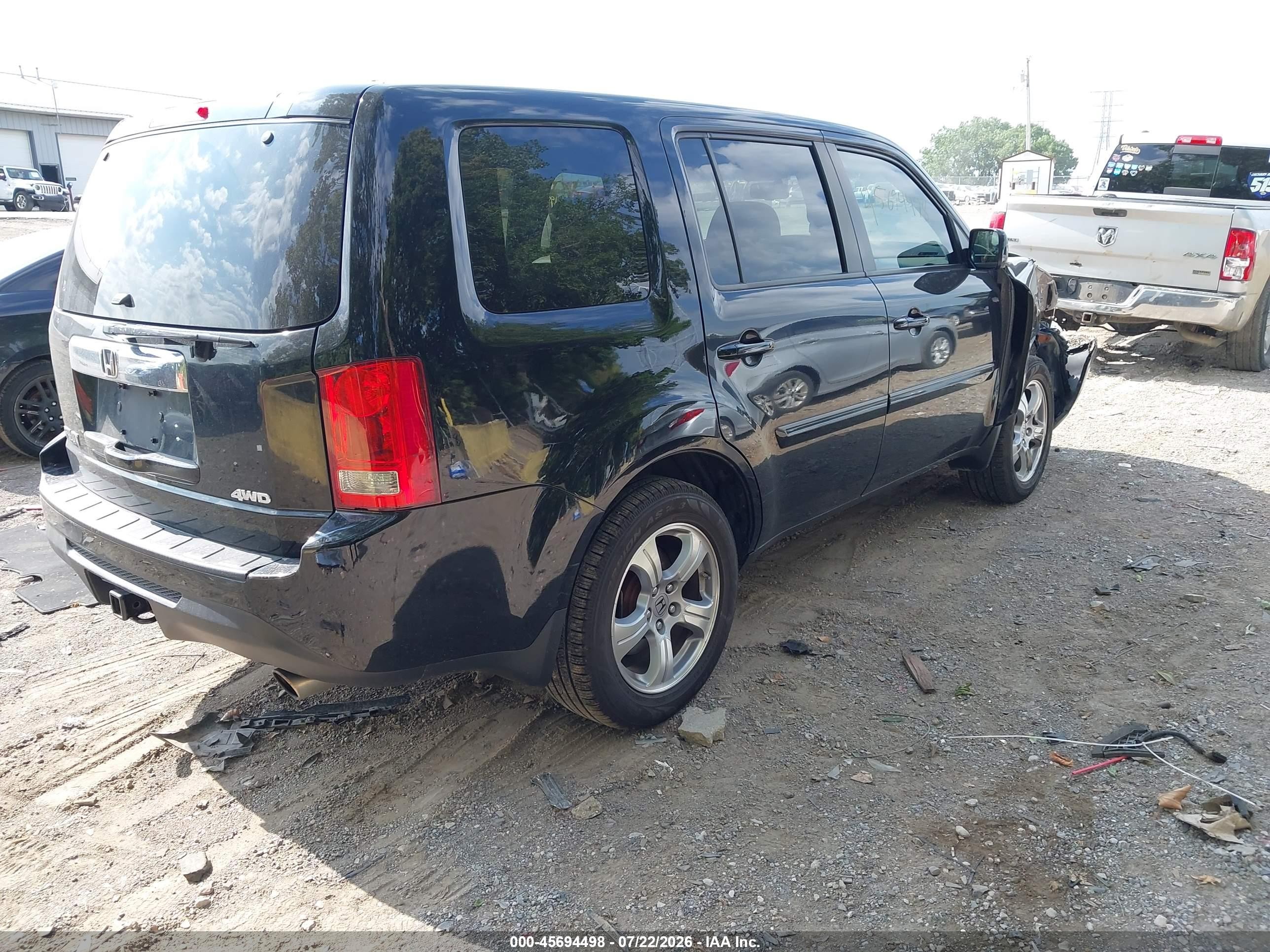 2012 Honda Pilot Ex-l Черный vin: 5FNYF4H50CB083475
