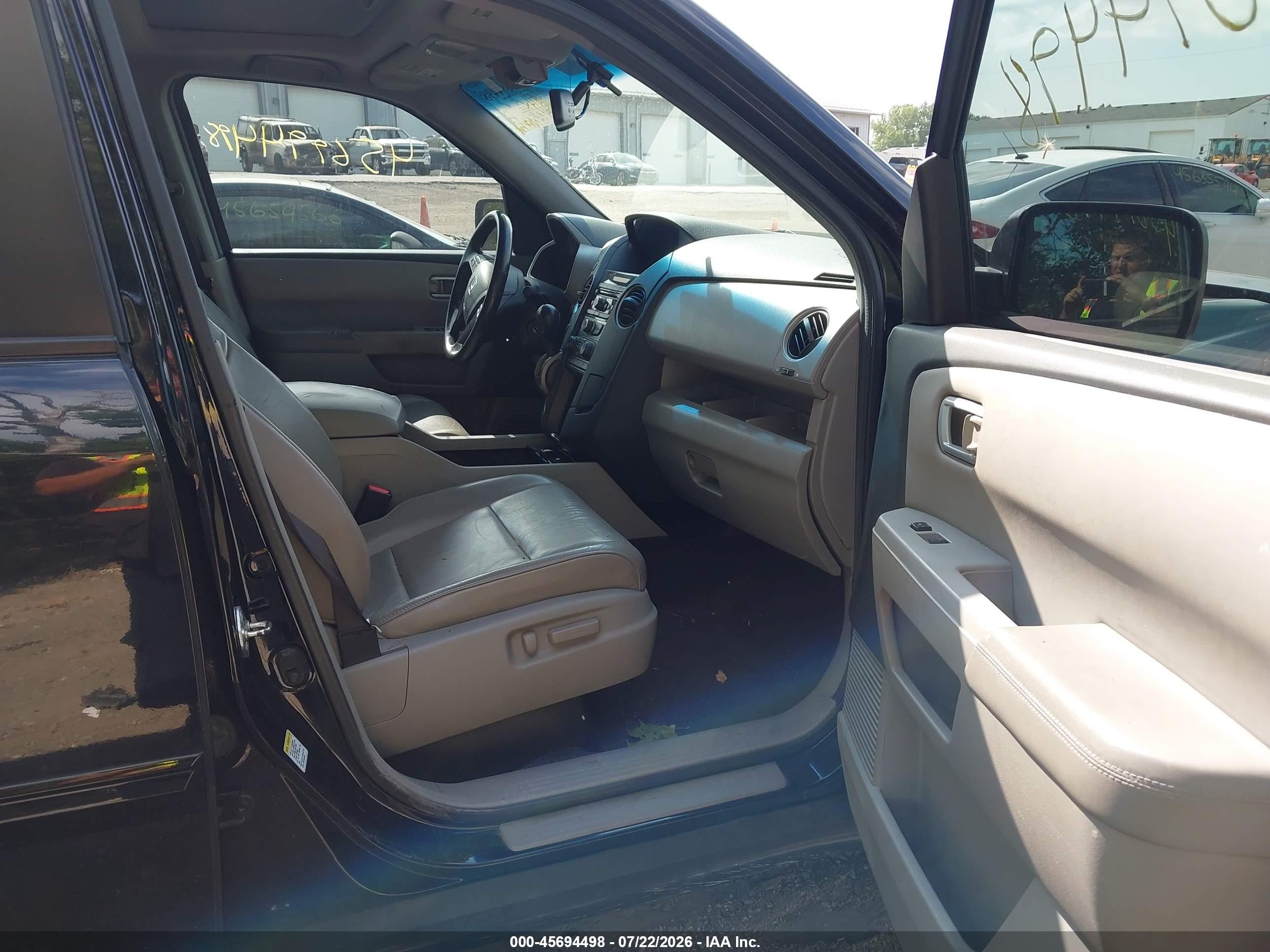2012 Honda Pilot Ex-l Черный vin: 5FNYF4H50CB083475