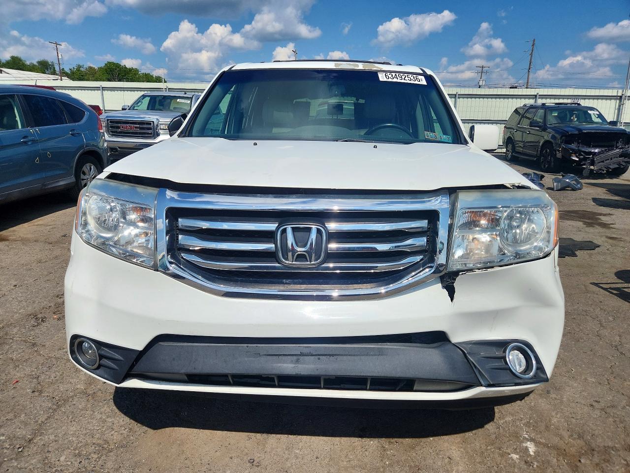 2013 Honda Pilot Exl White vin: 5FNYF4H50DB007661