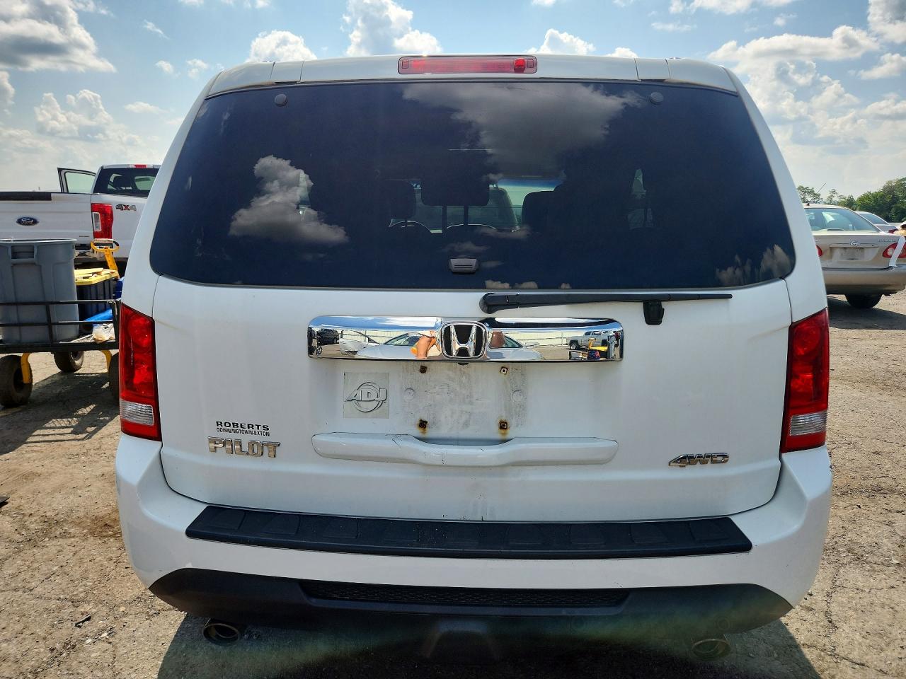 2013 Honda Pilot Exl White vin: 5FNYF4H50DB007661
