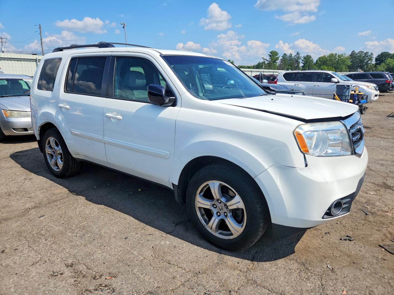 2013 Honda Pilot Exl White vin: 5FNYF4H50DB007661