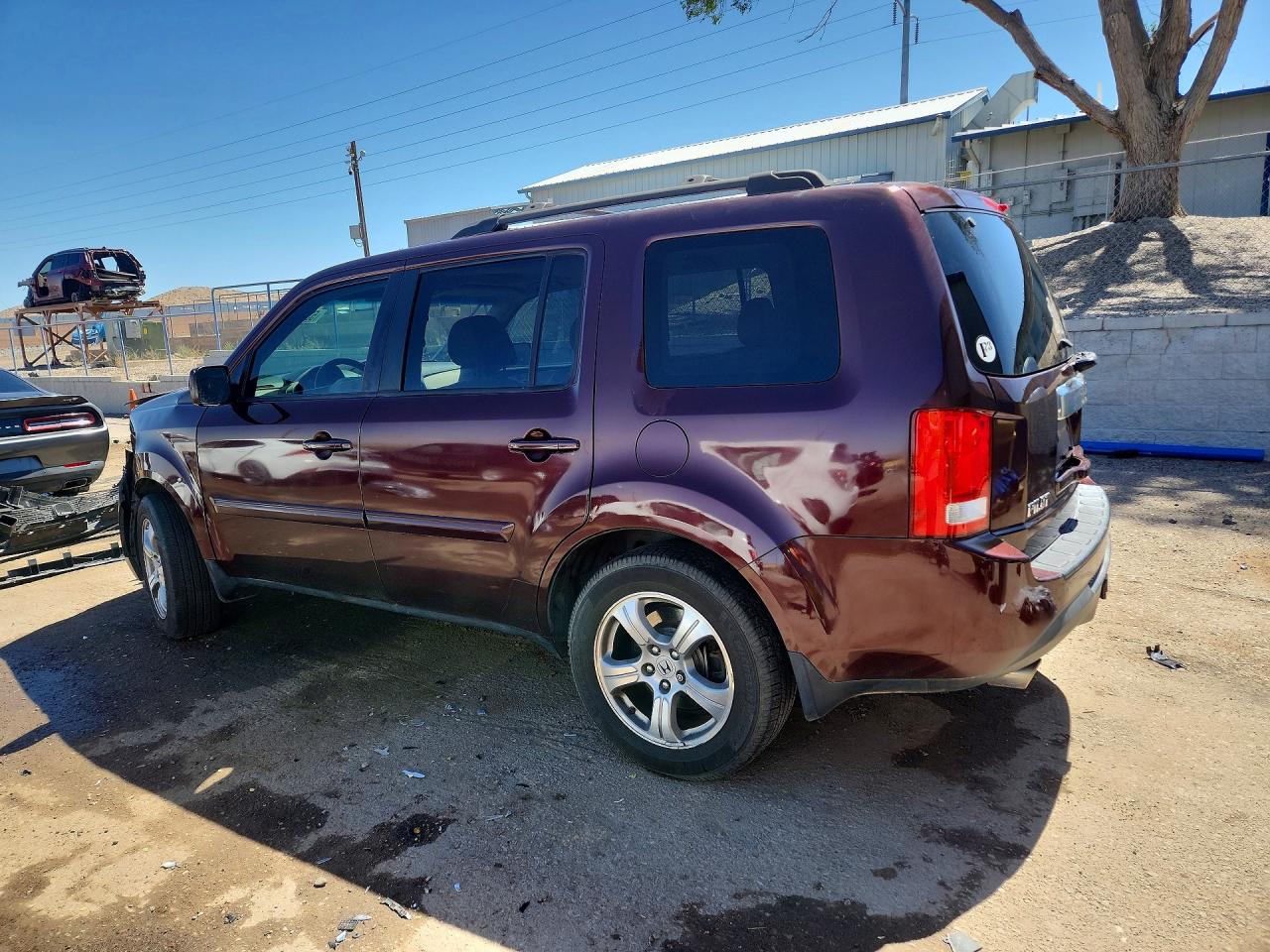 2013 Honda Pilot Exl Burgundy vin: 5FNYF4H50DB013010