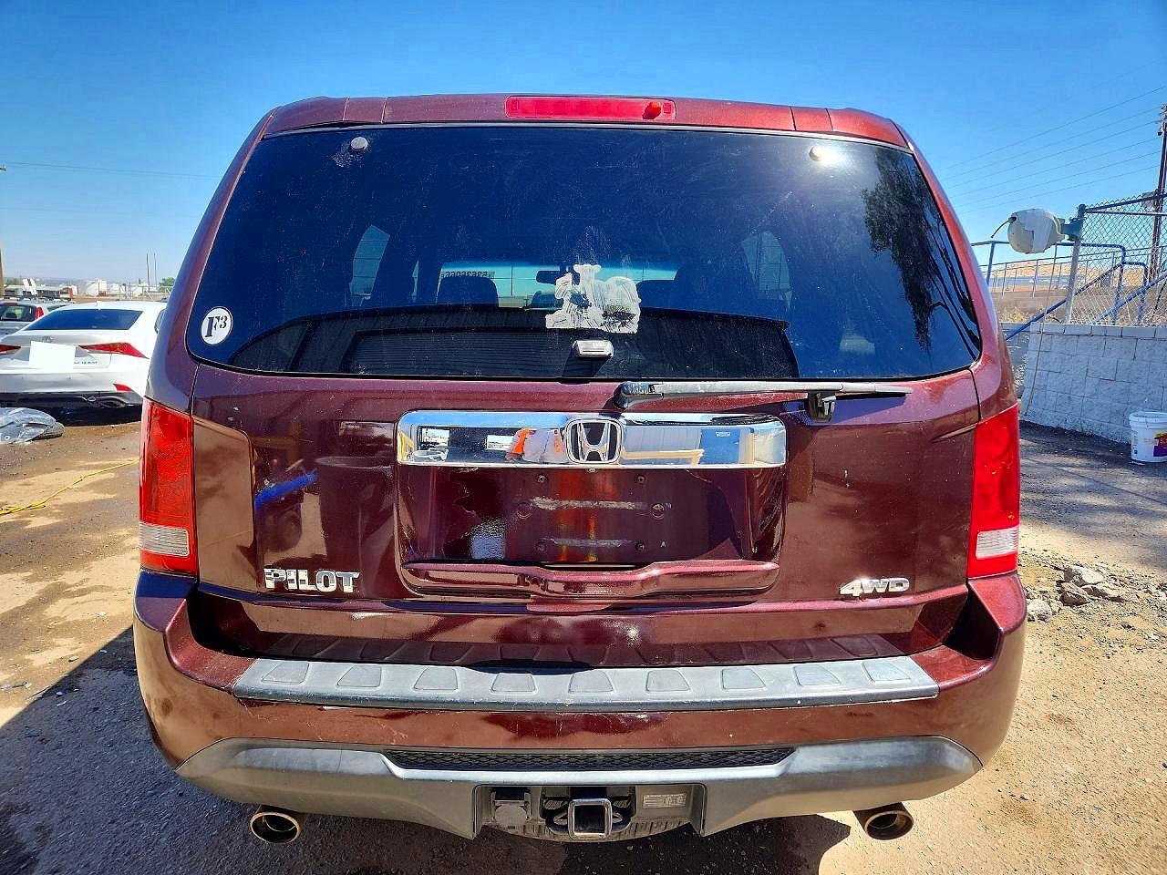 2013 Honda Pilot Exl Burgundy vin: 5FNYF4H50DB013010