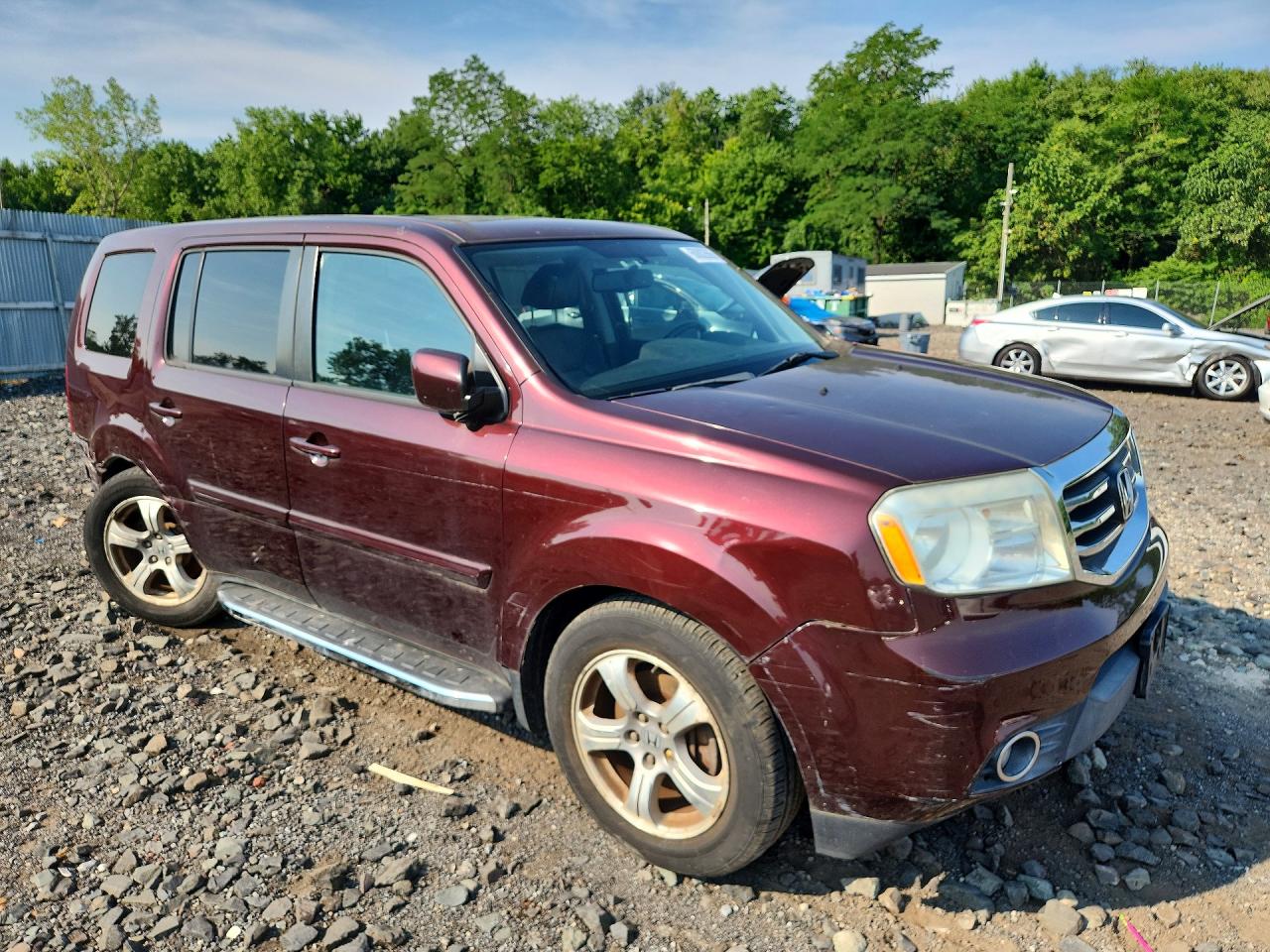 2013 Honda Pilot Exl Maroon vin: 5FNYF4H50DB030339