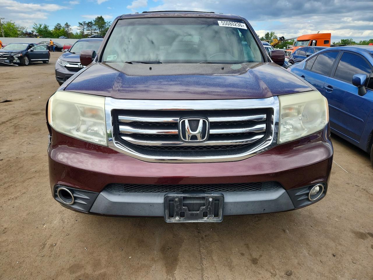 2013 Honda Pilot Exl Burgundy vin: 5FNYF4H50DB072803