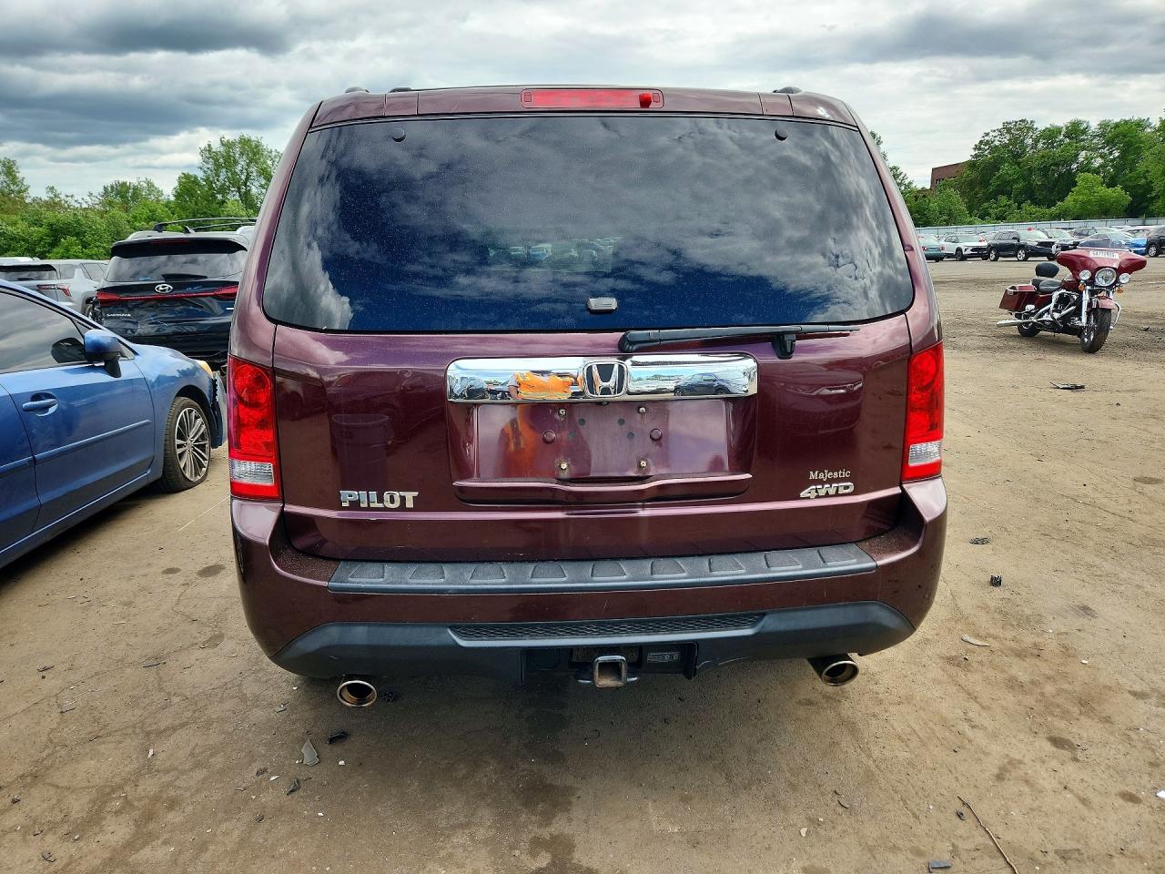 2013 Honda Pilot Exl Burgundy vin: 5FNYF4H50DB072803