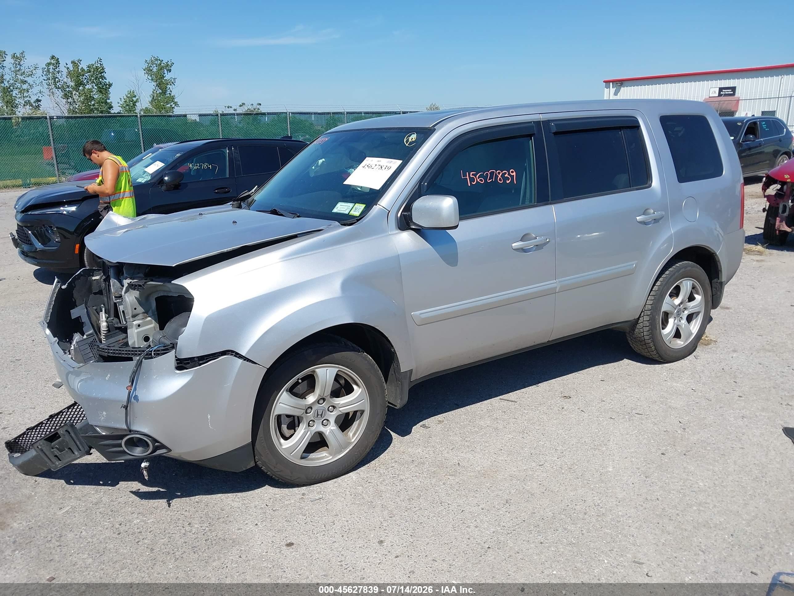 2013 Honda Pilot Ex-l Серый vin: 5FNYF4H50DB075751