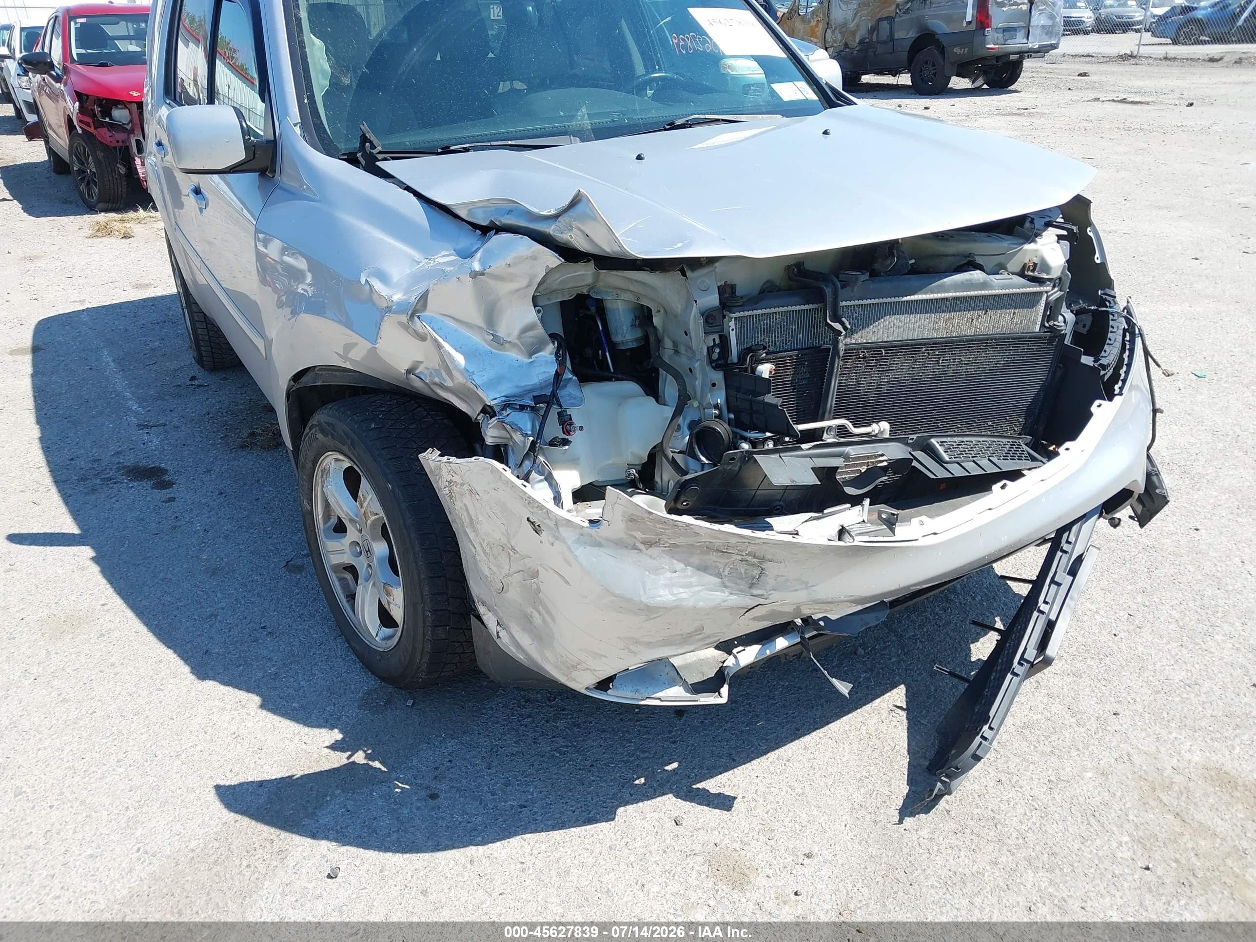 2013 Honda Pilot Ex-l Серый vin: 5FNYF4H50DB075751