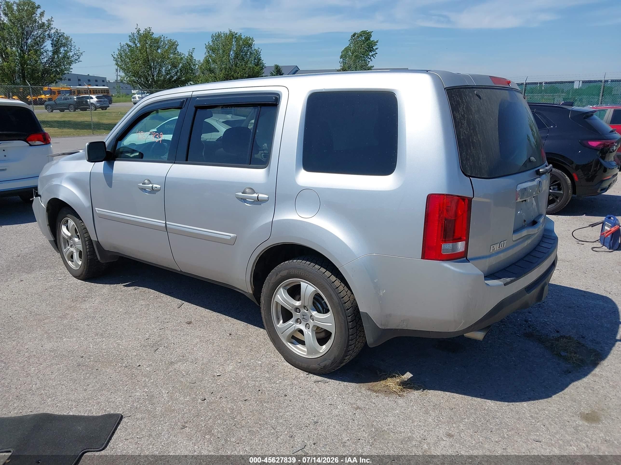 2013 Honda Pilot Ex-l Серый vin: 5FNYF4H50DB075751