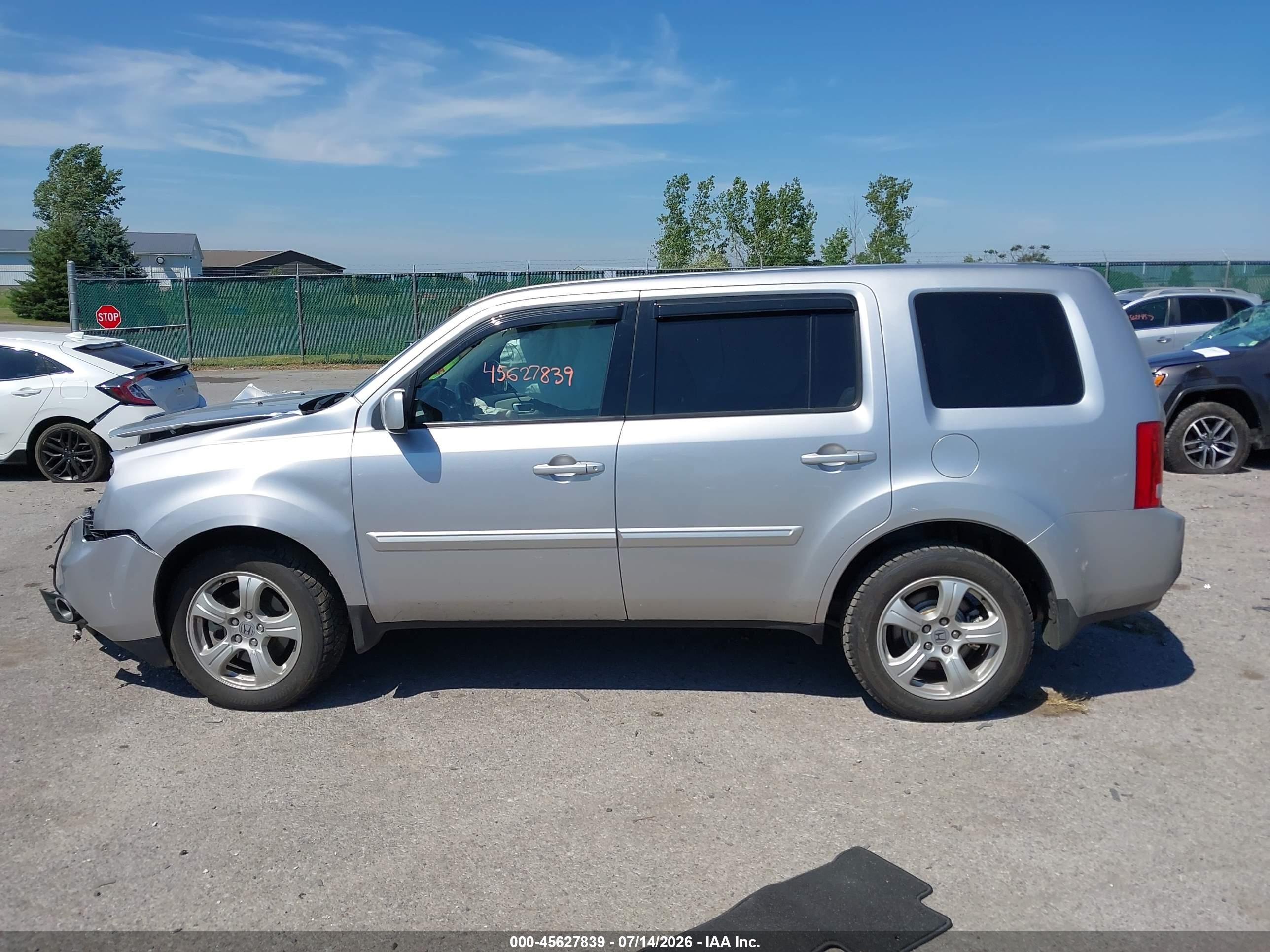 2013 Honda Pilot Ex-l Серый vin: 5FNYF4H50DB075751