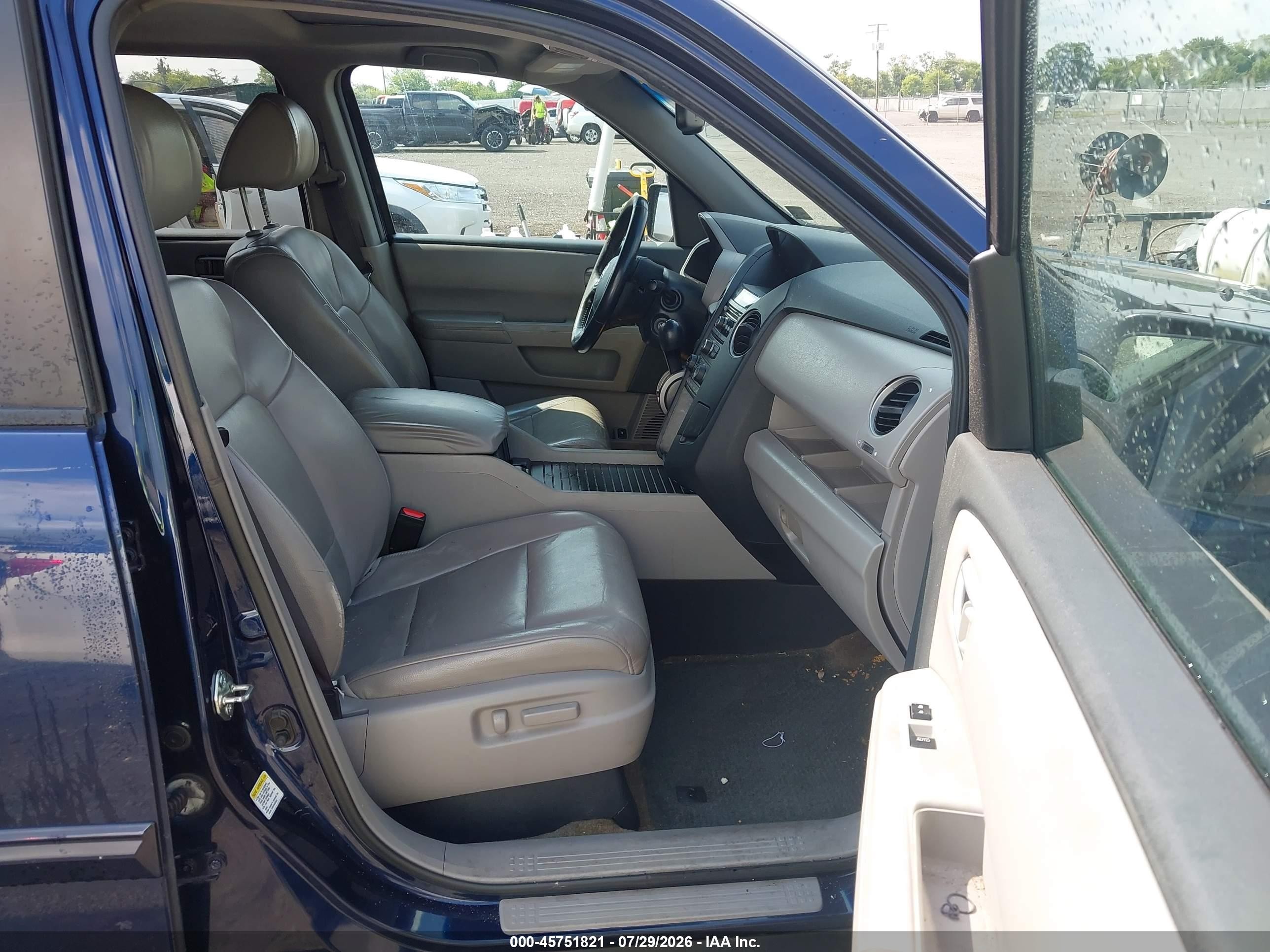 2013 Honda Pilot Ex-l Blue vin: 5FNYF4H50DB080836
