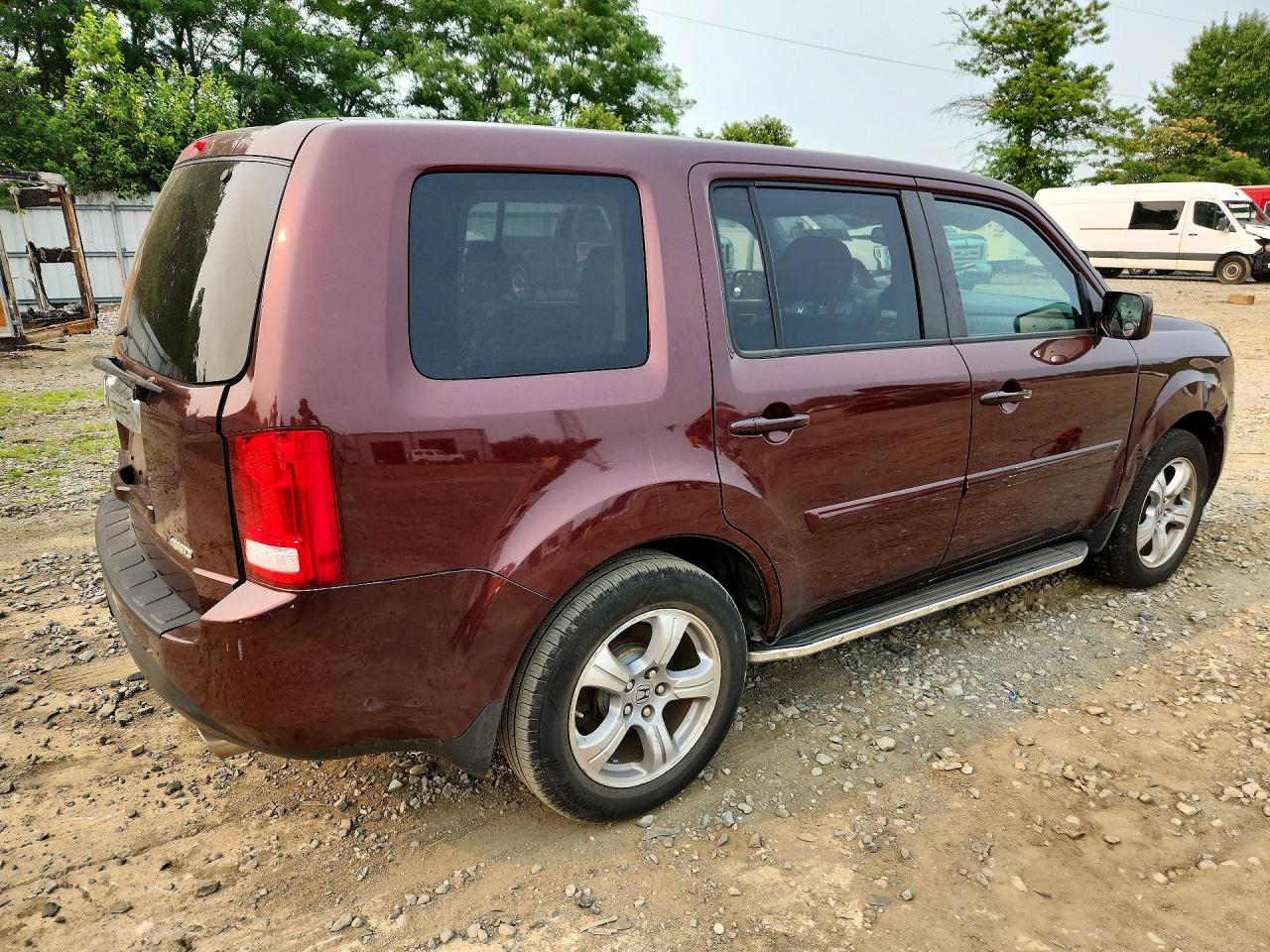 2013 Honda Pilot Exl Burgundy vin: 5FNYF4H50DB081484