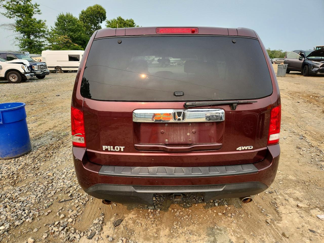 2013 Honda Pilot Exl Burgundy vin: 5FNYF4H50DB081484