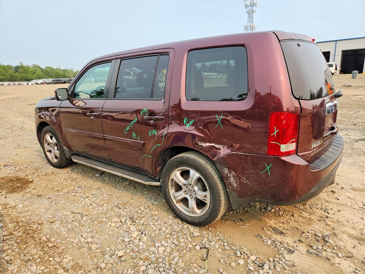 2013 Honda Pilot Exl Burgundy vin: 5FNYF4H50DB081484