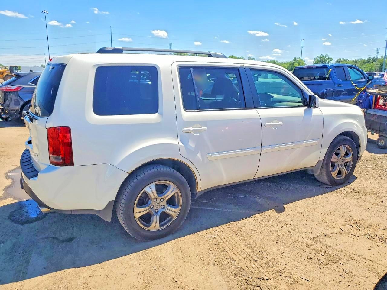 2013 Honda Pilot Exl White vin: 5FNYF4H50DB504810