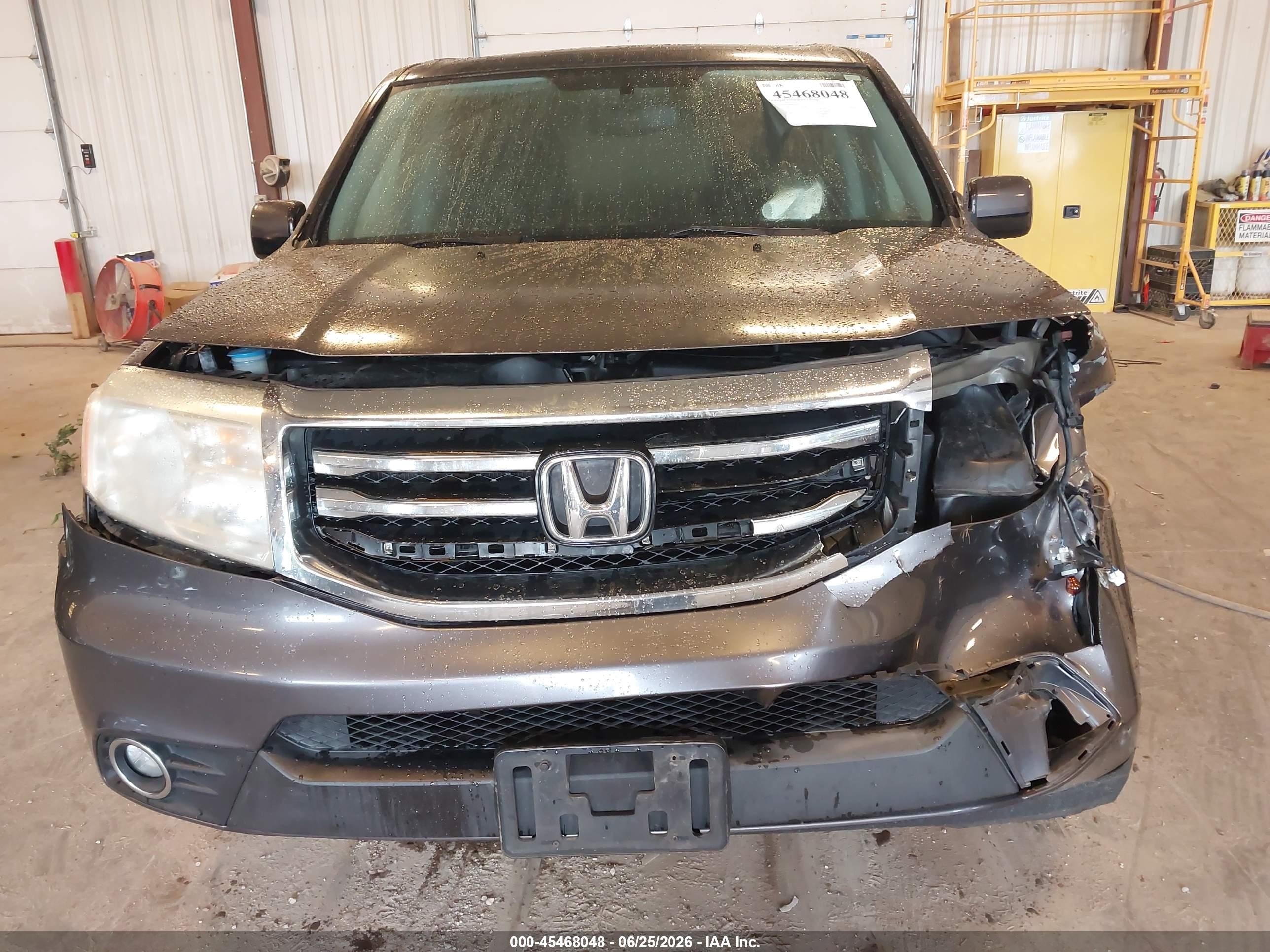2014 Honda Pilot Ex-l Серый vin: 5FNYF4H50EB023005