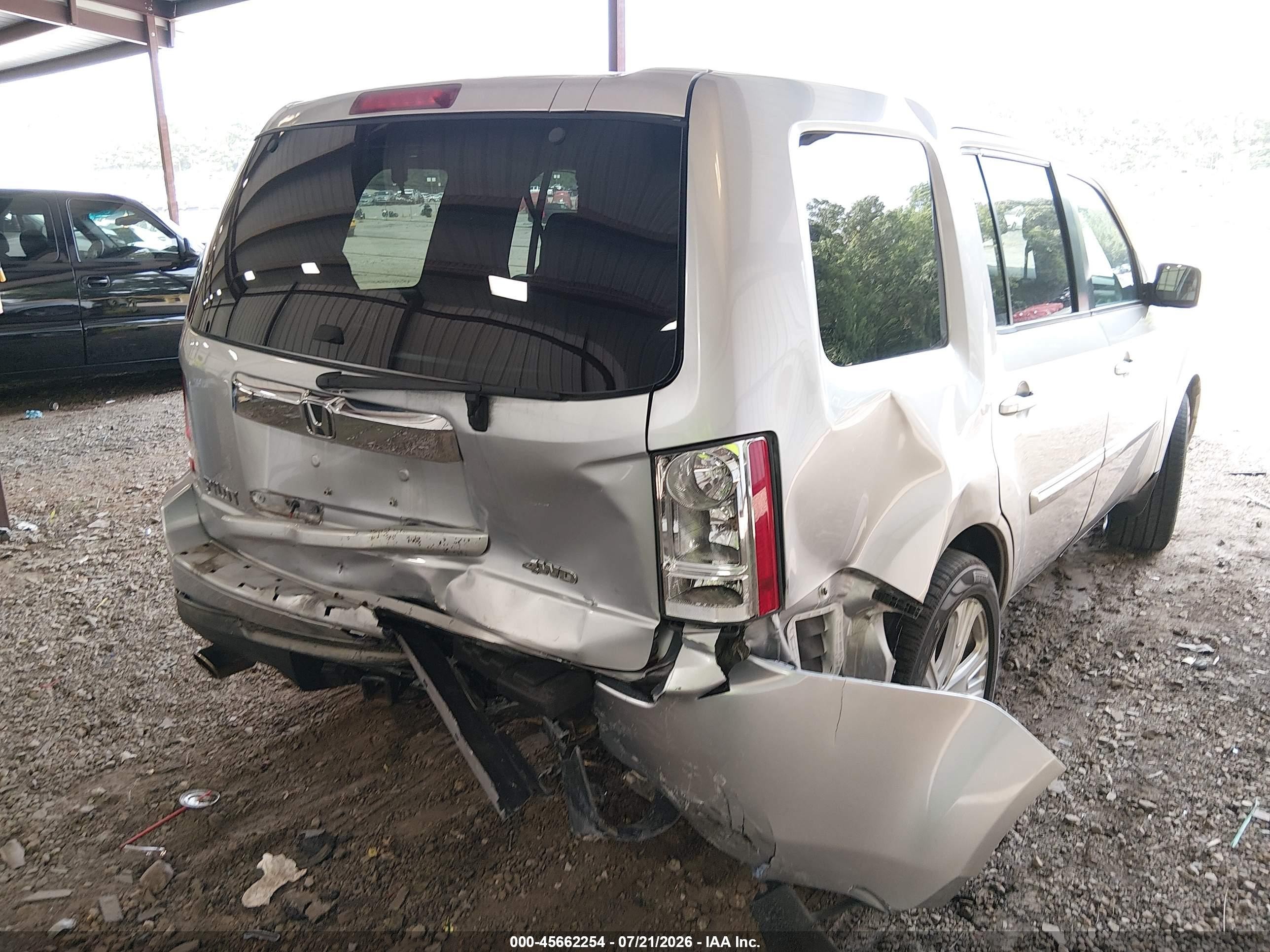 2015 Honda Pilot Ex-l Серебряный vin: 5FNYF4H50FB021627