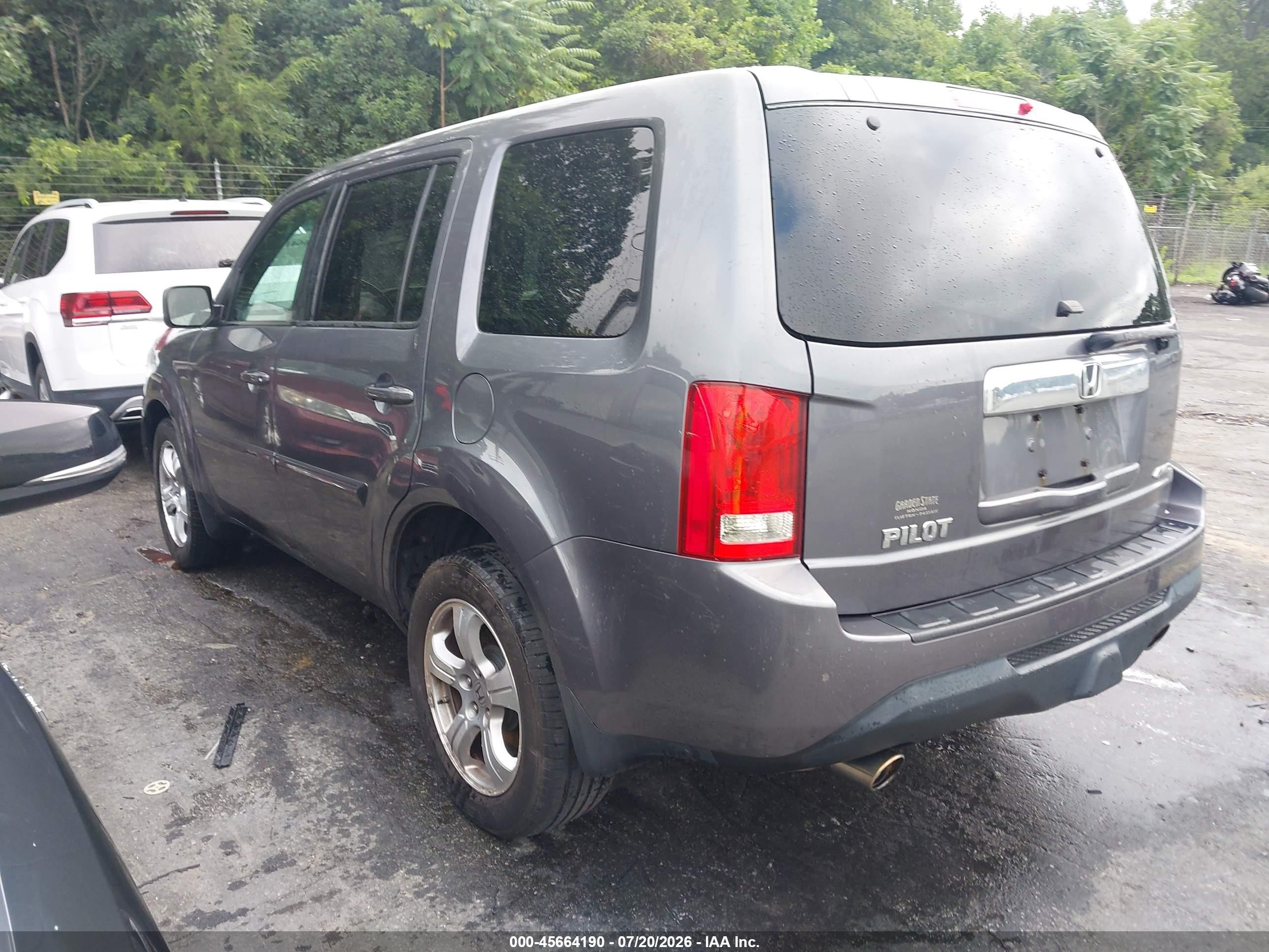 2015 Honda Pilot Ex-l Gray vin: 5FNYF4H50FB030666