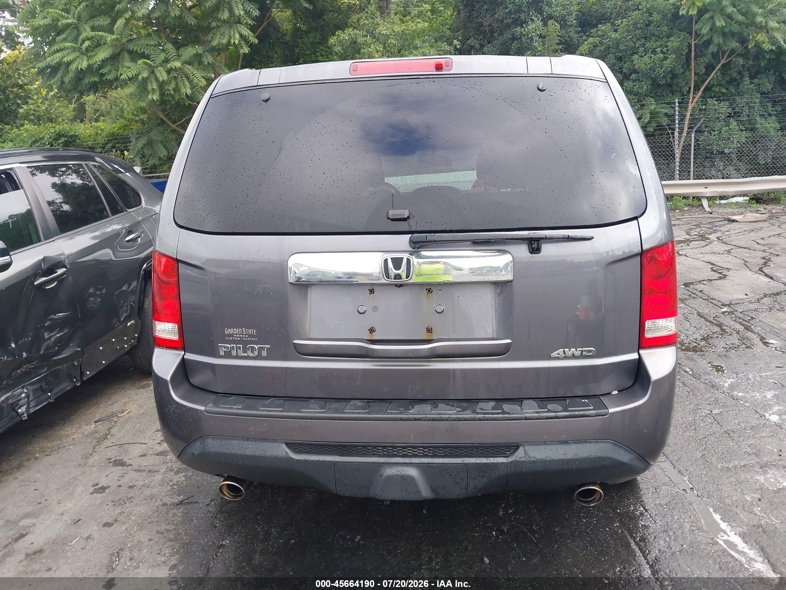 2015 Honda Pilot Ex-l Gray vin: 5FNYF4H50FB030666