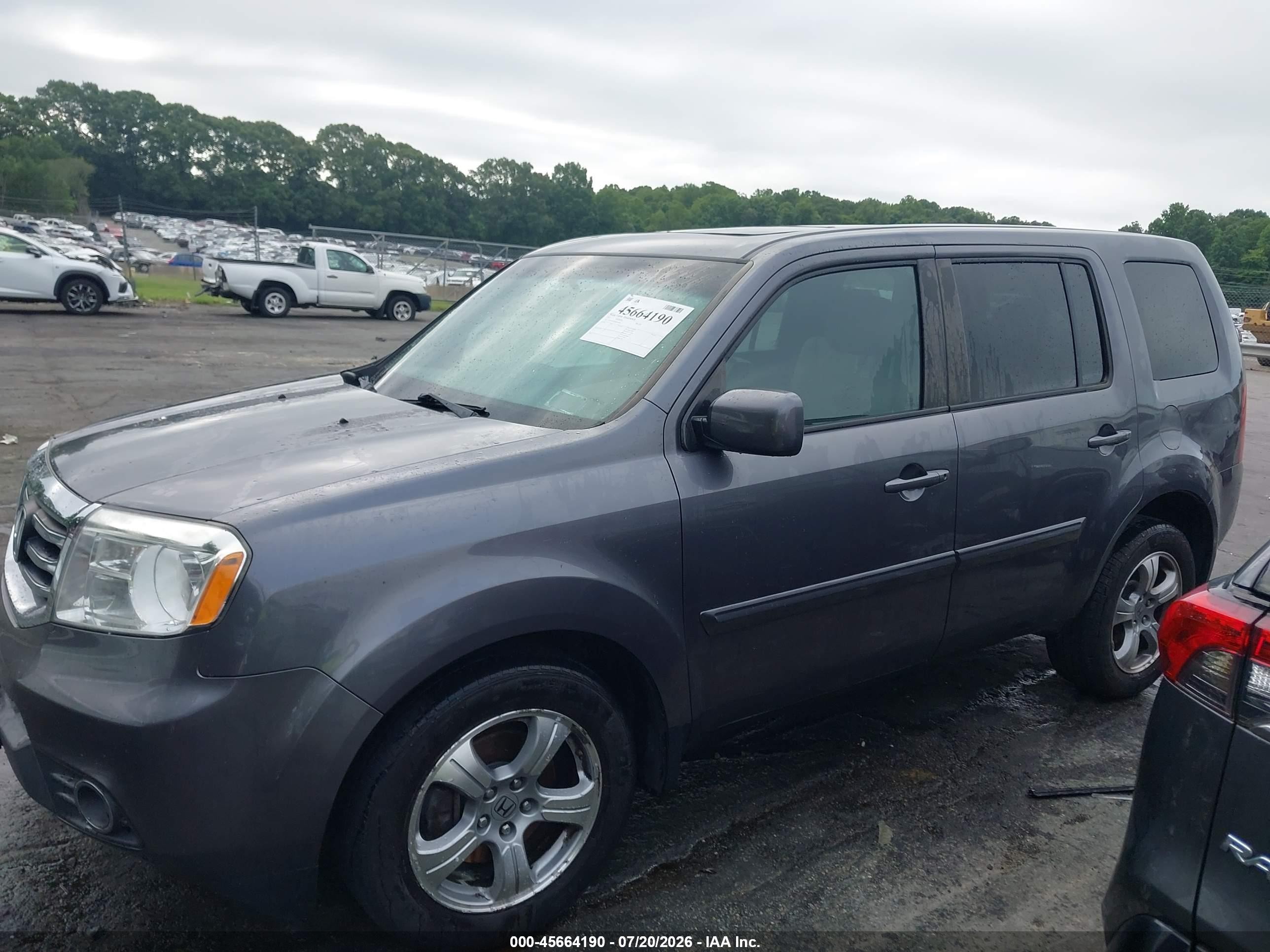 2015 Honda Pilot Ex-l Gray vin: 5FNYF4H50FB030666