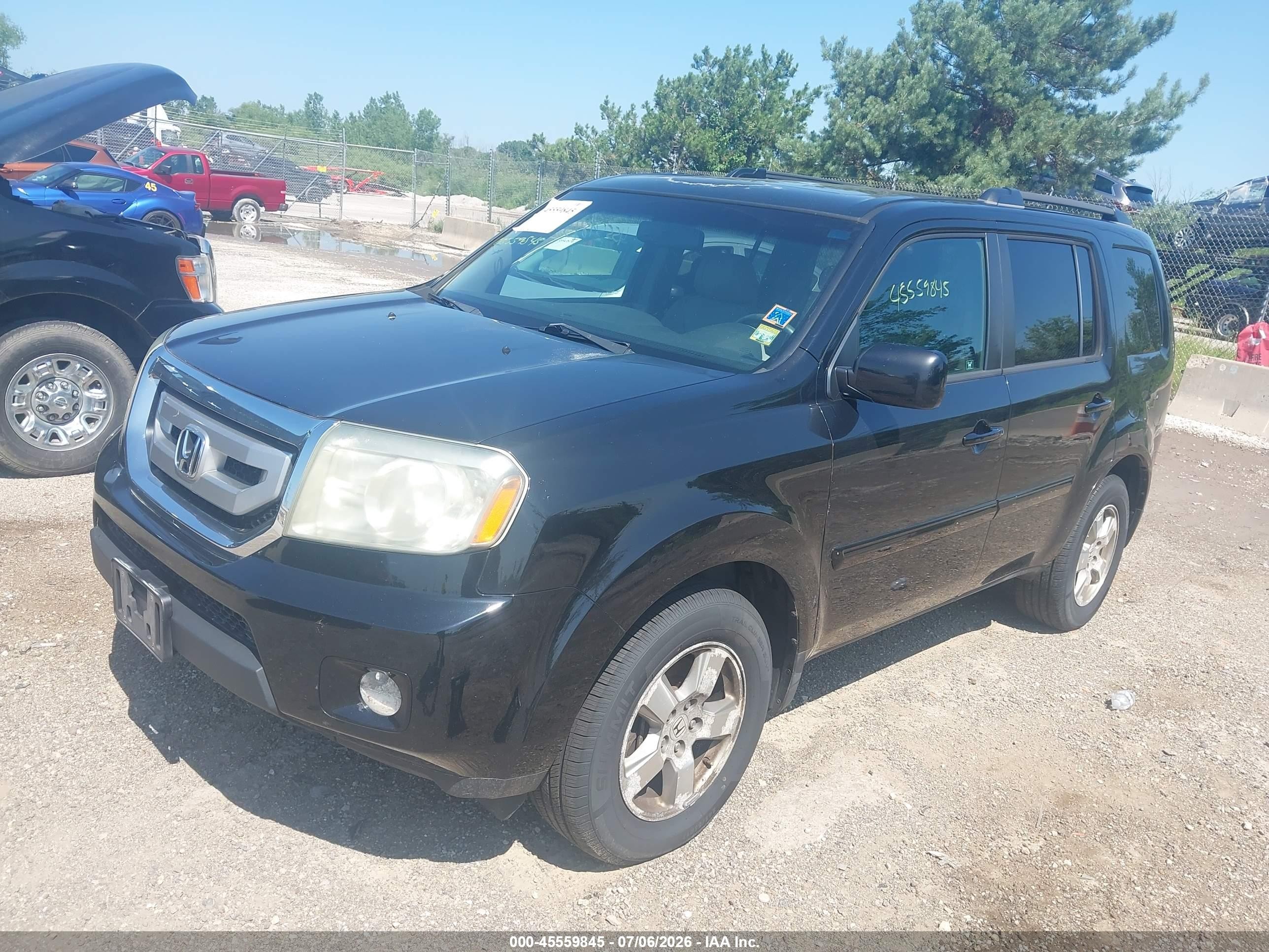 2011 Honda Pilot Ex-l Black vin: 5FNYF4H51BB018620